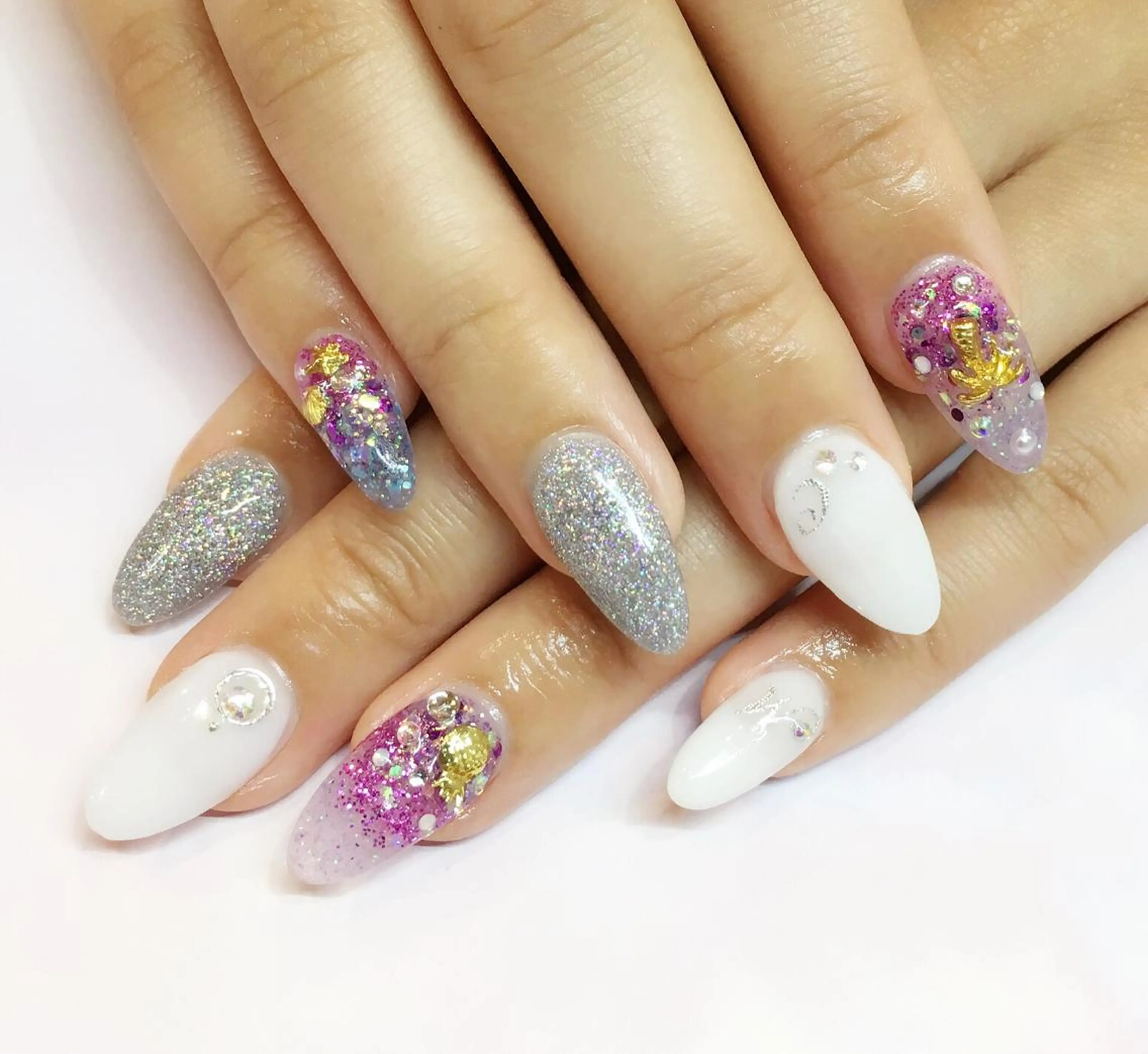 ネイル ラメ(グリッター) 持ち込み スカルプネイル nail salon Soeurのネイルデザイン