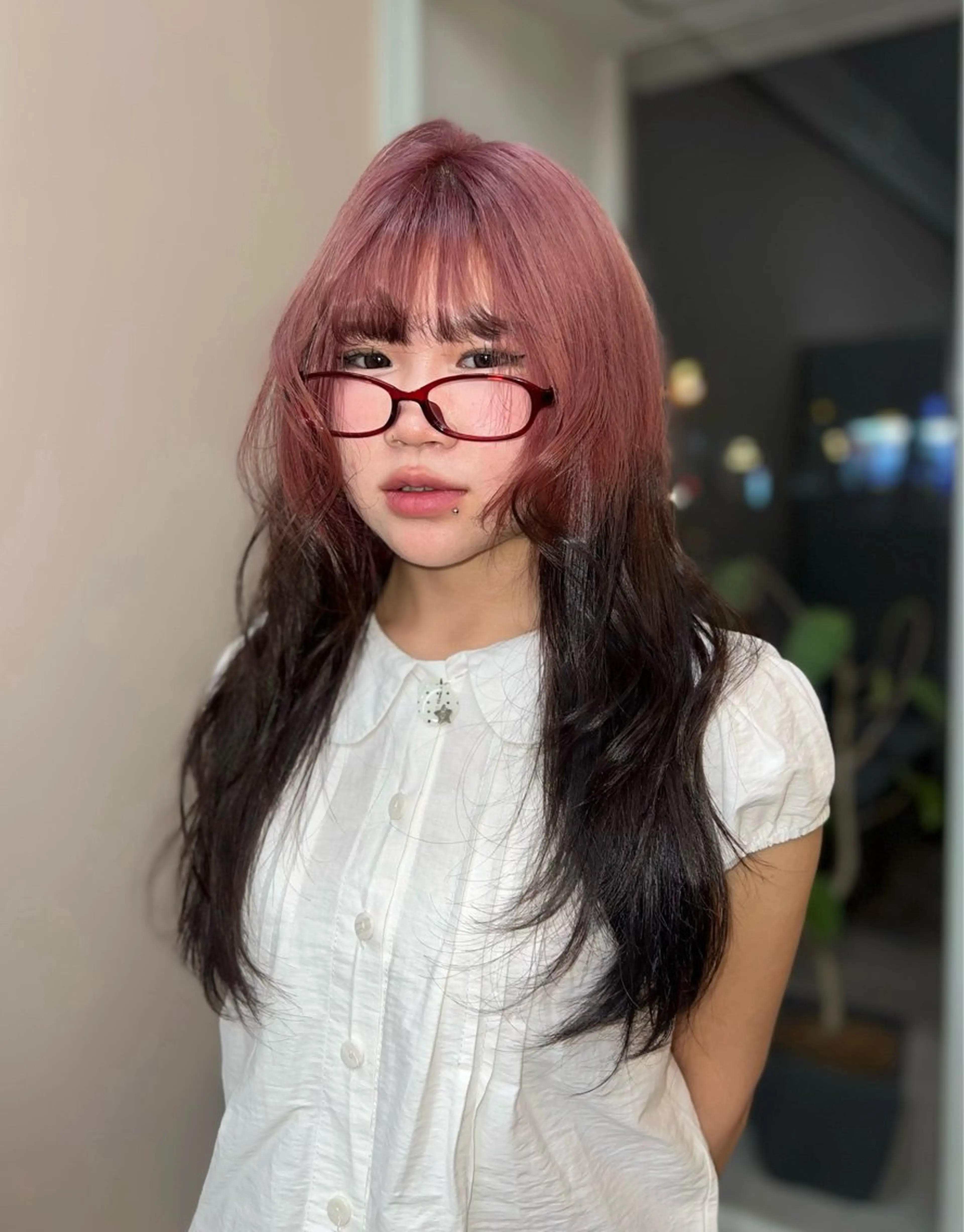 【大人気ルーツカラー専用メニュー】ブリーチ＋デザインカラー＋トリートメント込み(定額)🤍🤎の写真