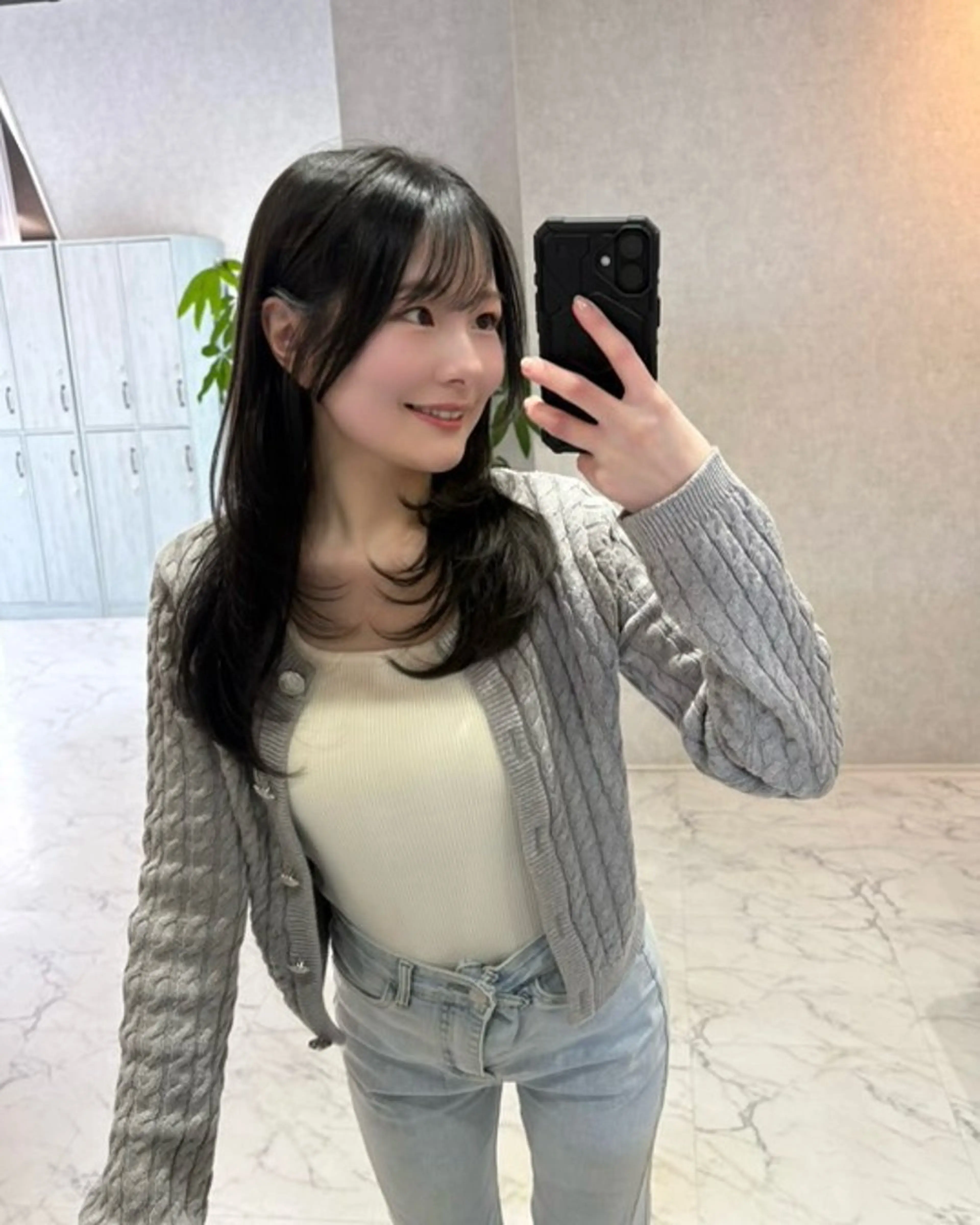 セミロング カラー ヘアアレンジ 韓国風ヘア レイヤーカット トリートメント ワンホンヘア カット ヘアカラー トリートメント アンドウ ユウ/ レイヤーカット/韓国のヘアスタイル