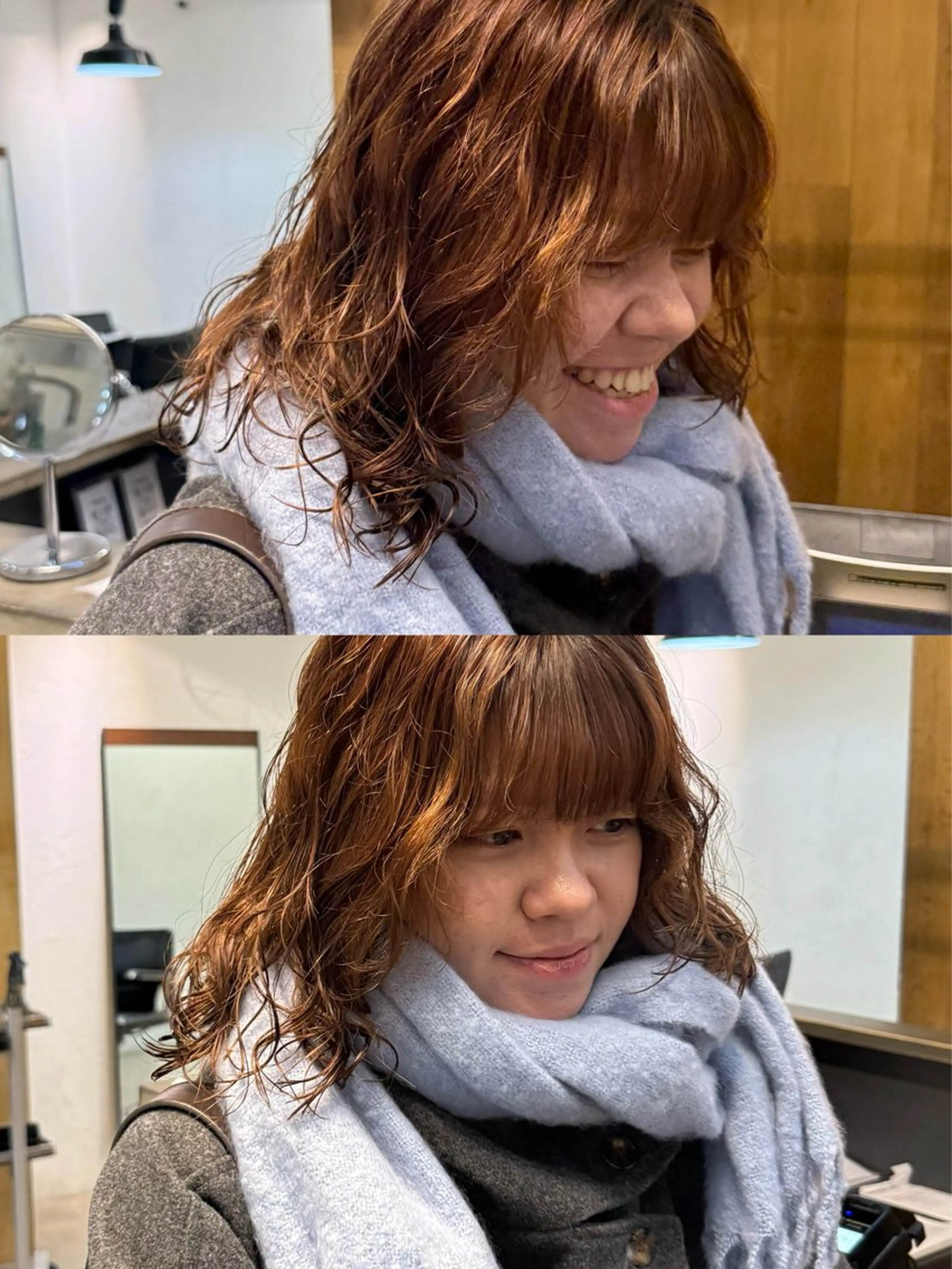 ミディアム パーマ パーマ トリートメント Lomalia もえかのヘアスタイル