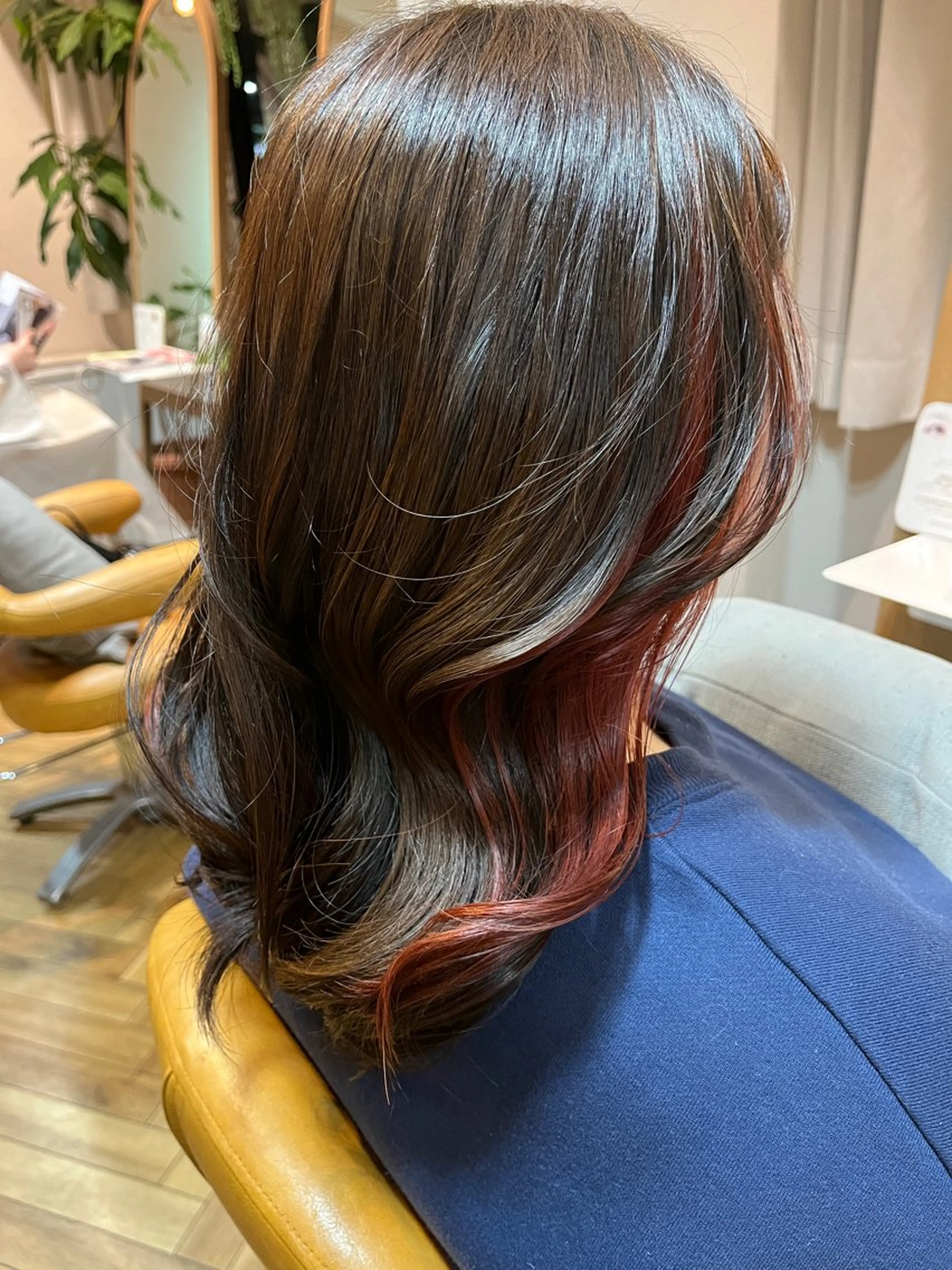 ミディアム カラー イヤリングカラー 天王寺美容室/カット モデル募集/miiaのヘアスタイル