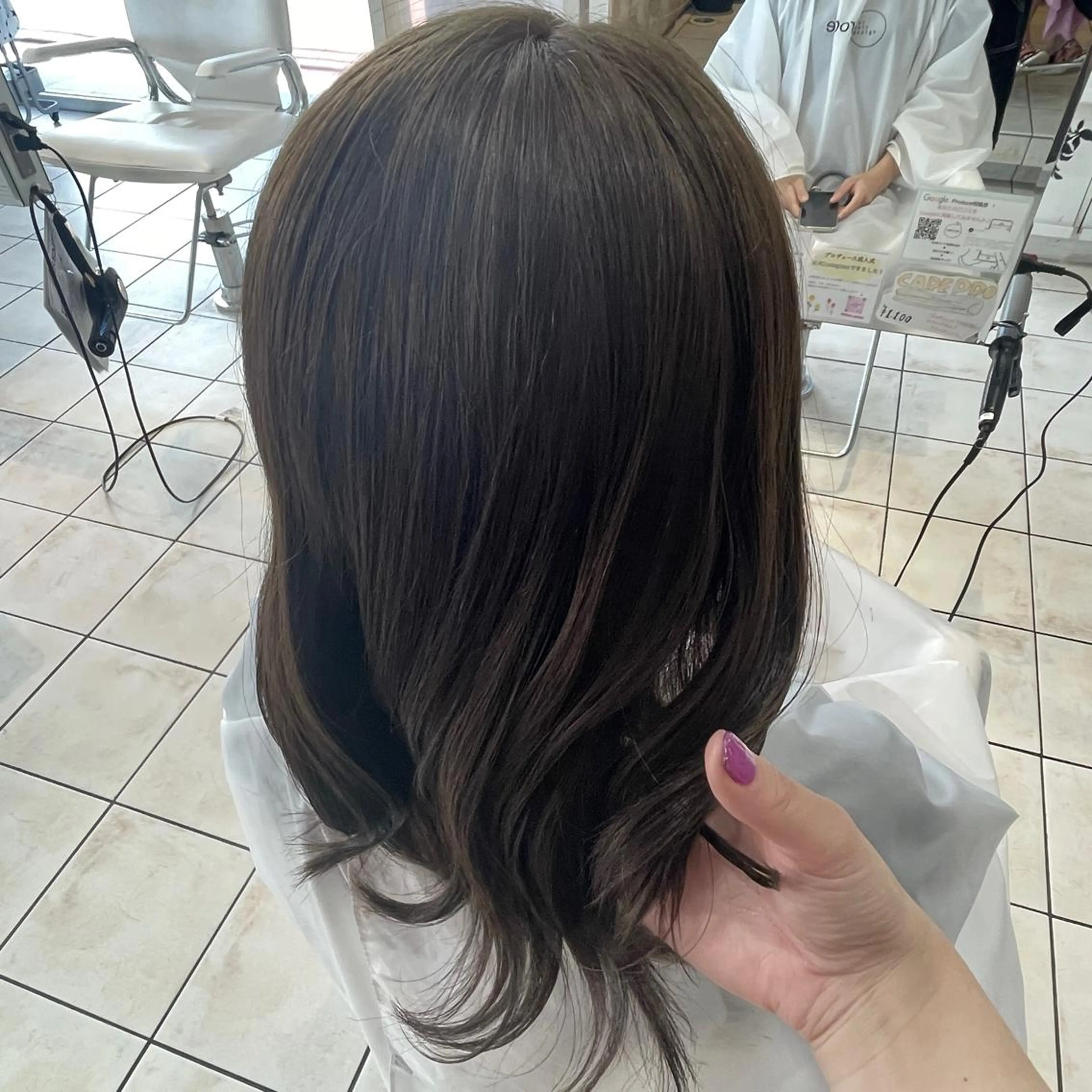 ミディアム カラー ヘアカラー トリートメント ブリーチ/ヘアセット 【𝙍𝙞𝙣𝙤】のヘアスタイル