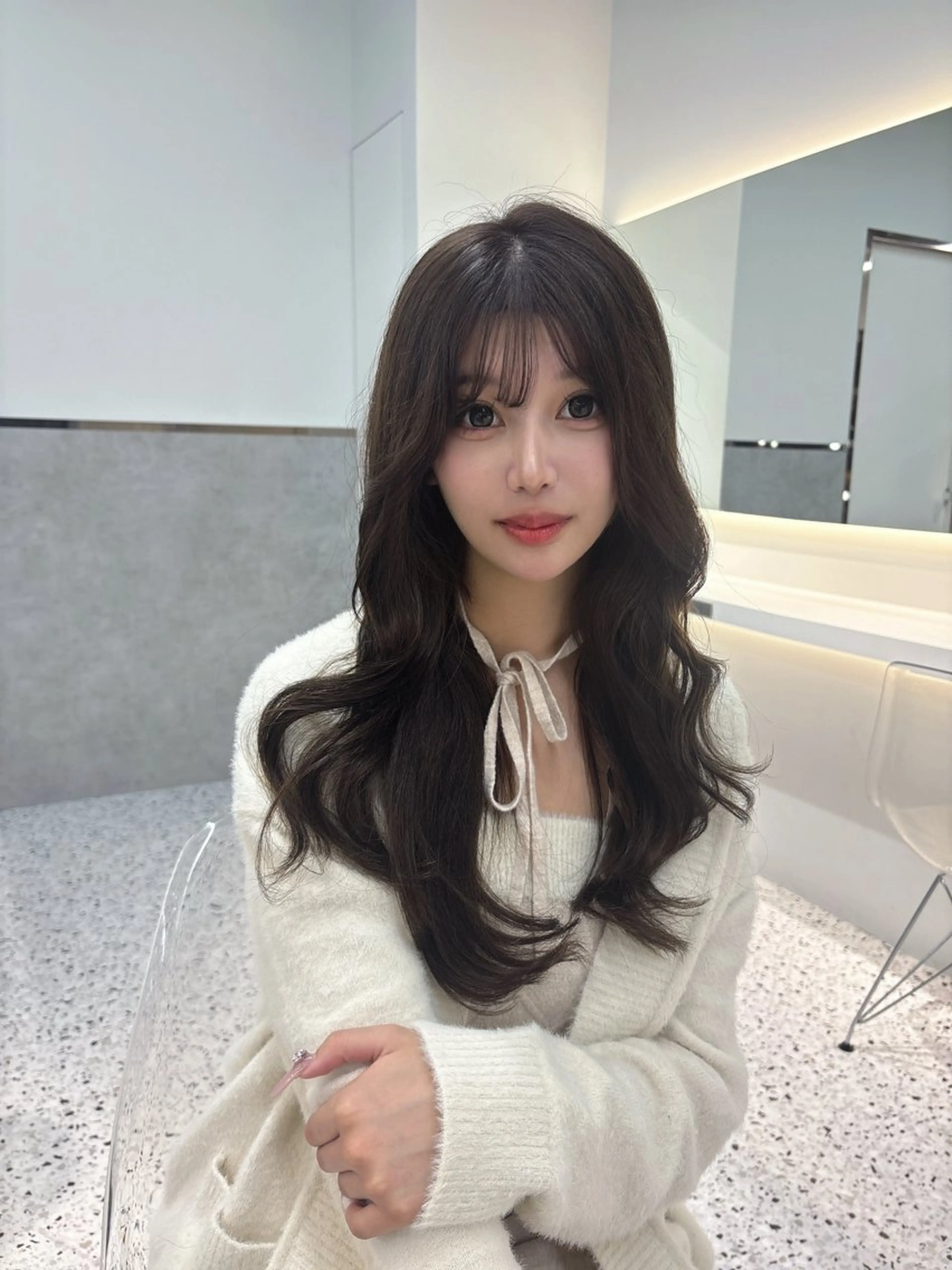 ロング カット ヘアカラー トリートメント 髪質改善×韓国ヘアサロン Role 博多【ロール】所属・yui🎀ブリーチ なしWカラー／博多のヘアスタイル