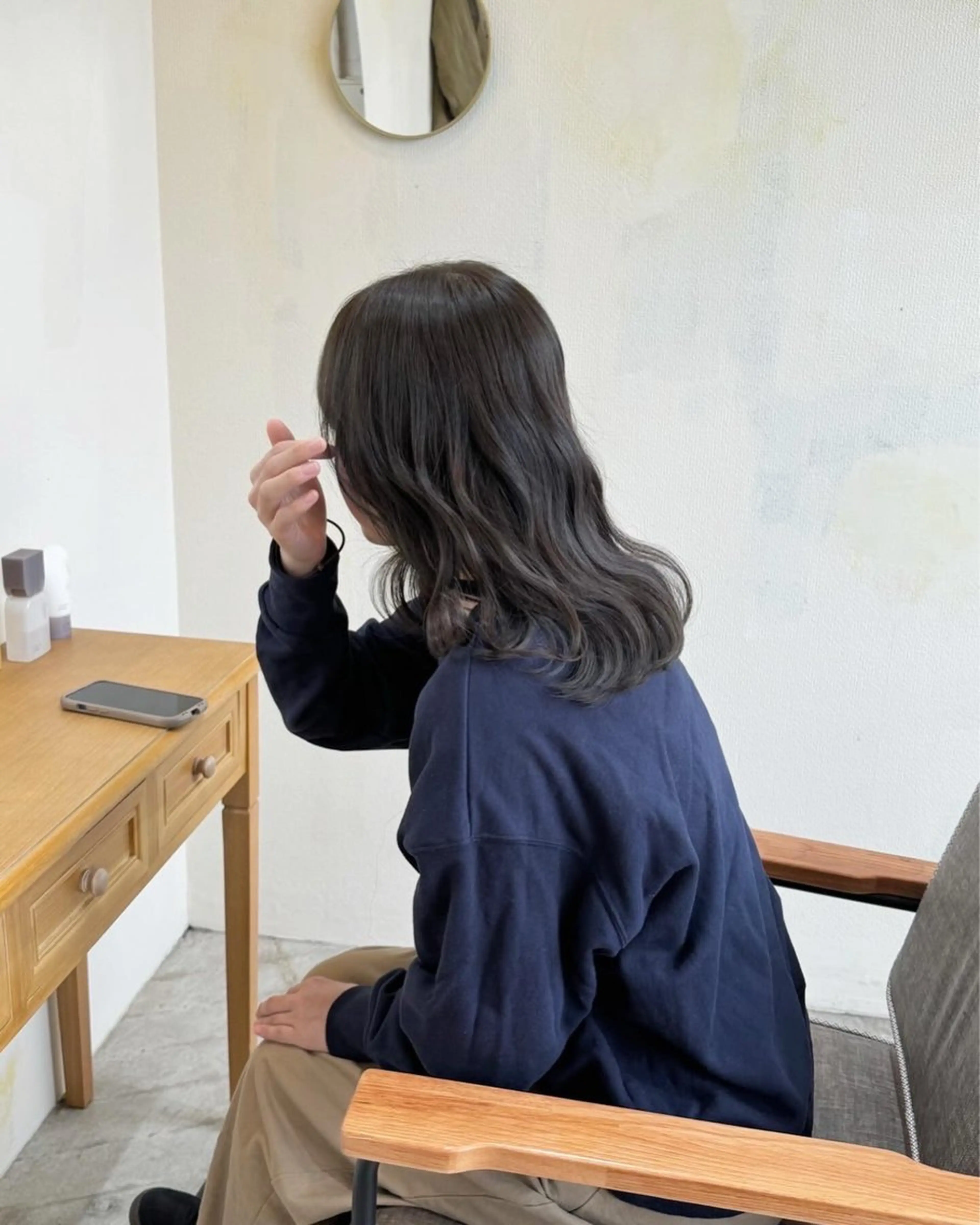 ロング カラー R-5 shonandai所属・🍋透け感カラー🍃 オリーブ🍐Kahoのヘアスタイル