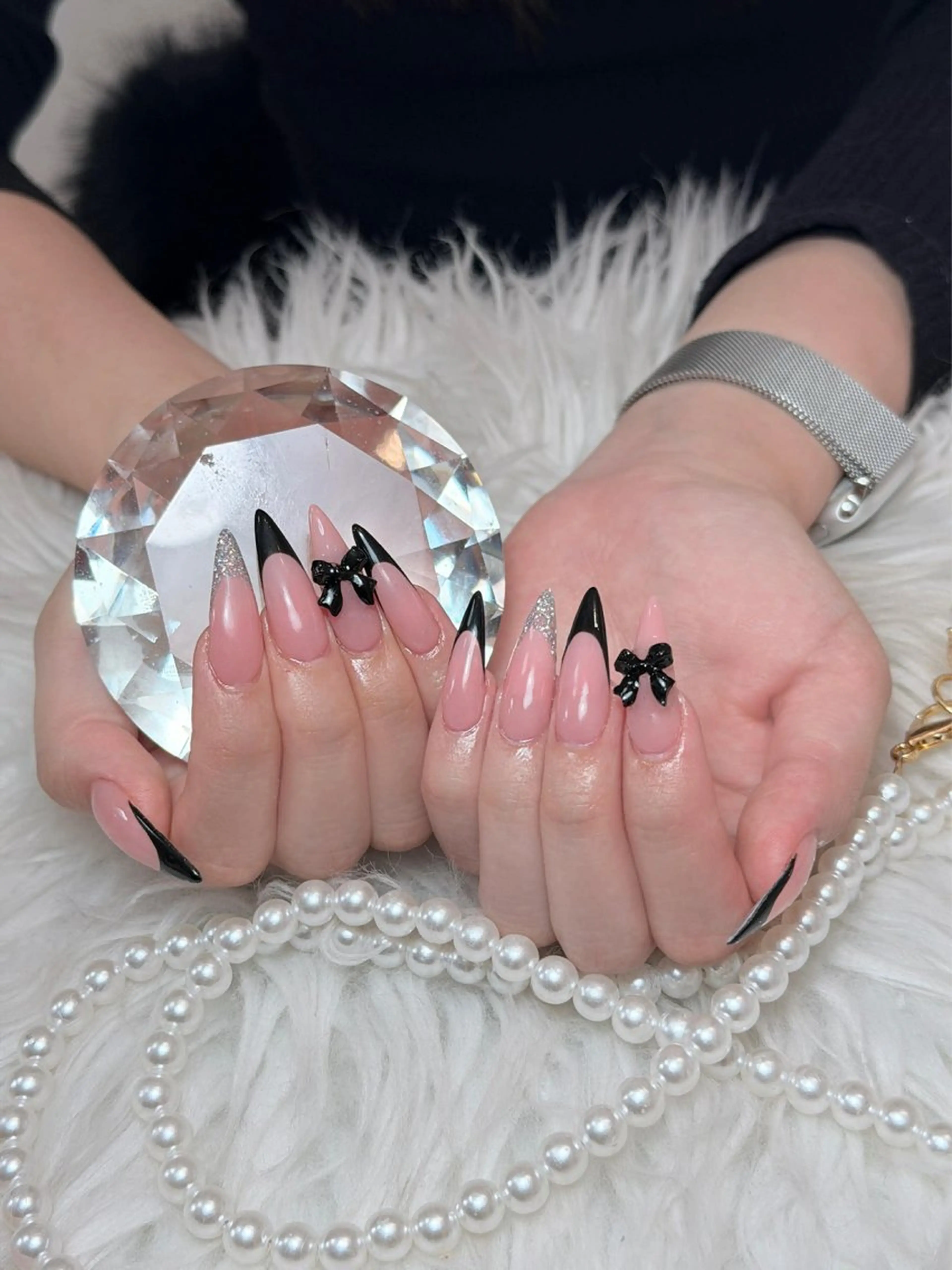 ネイル チークネイル ドット フレンチネイル グラデーション ハート ハンドネイル ハンドケア Eli Nails 新宿のネイルデザイン