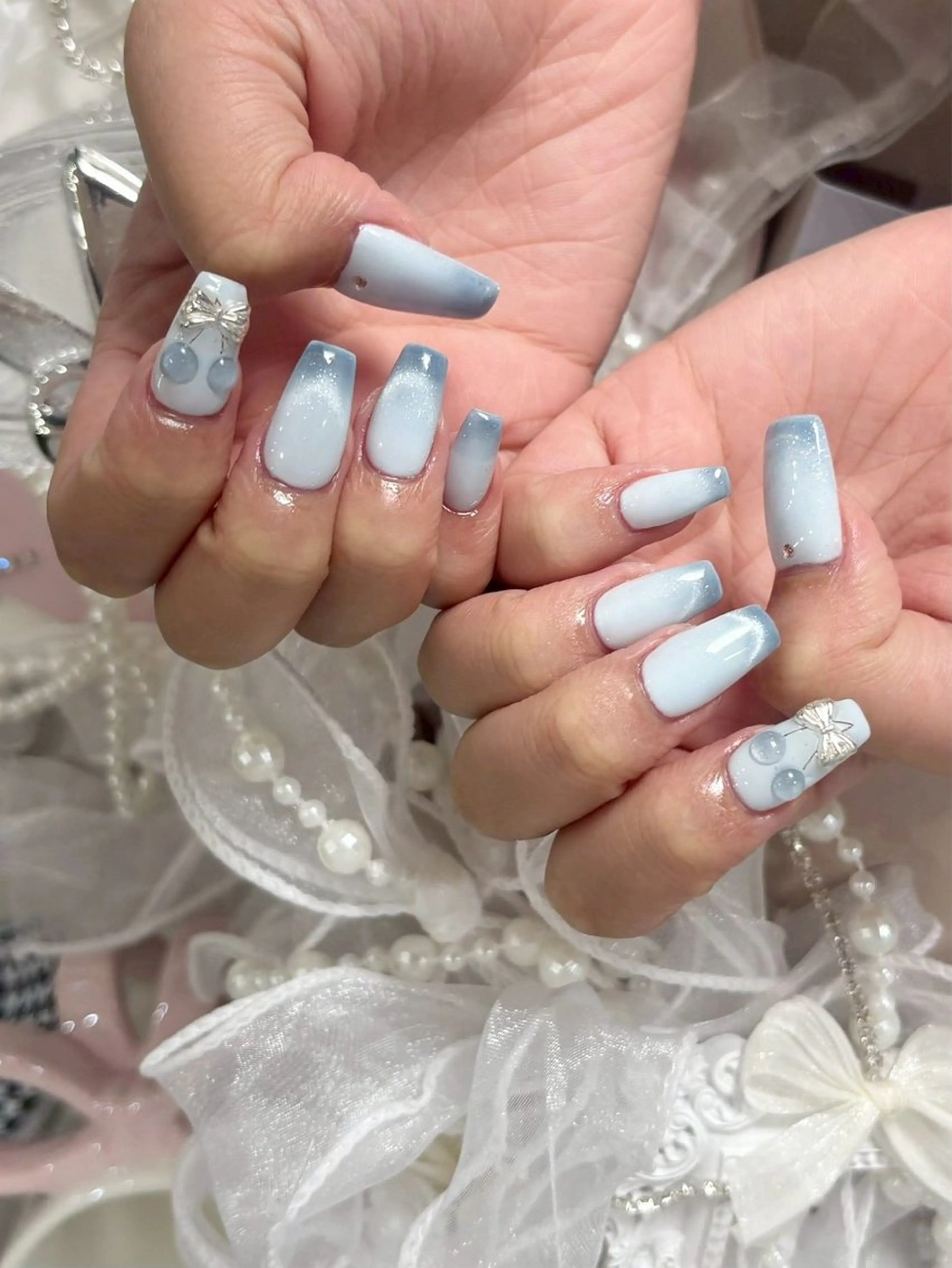 ネイル マグネットネイル 春ネイル Y♡Veil 横浜所属・ワイベール 横浜のネイルデザイン