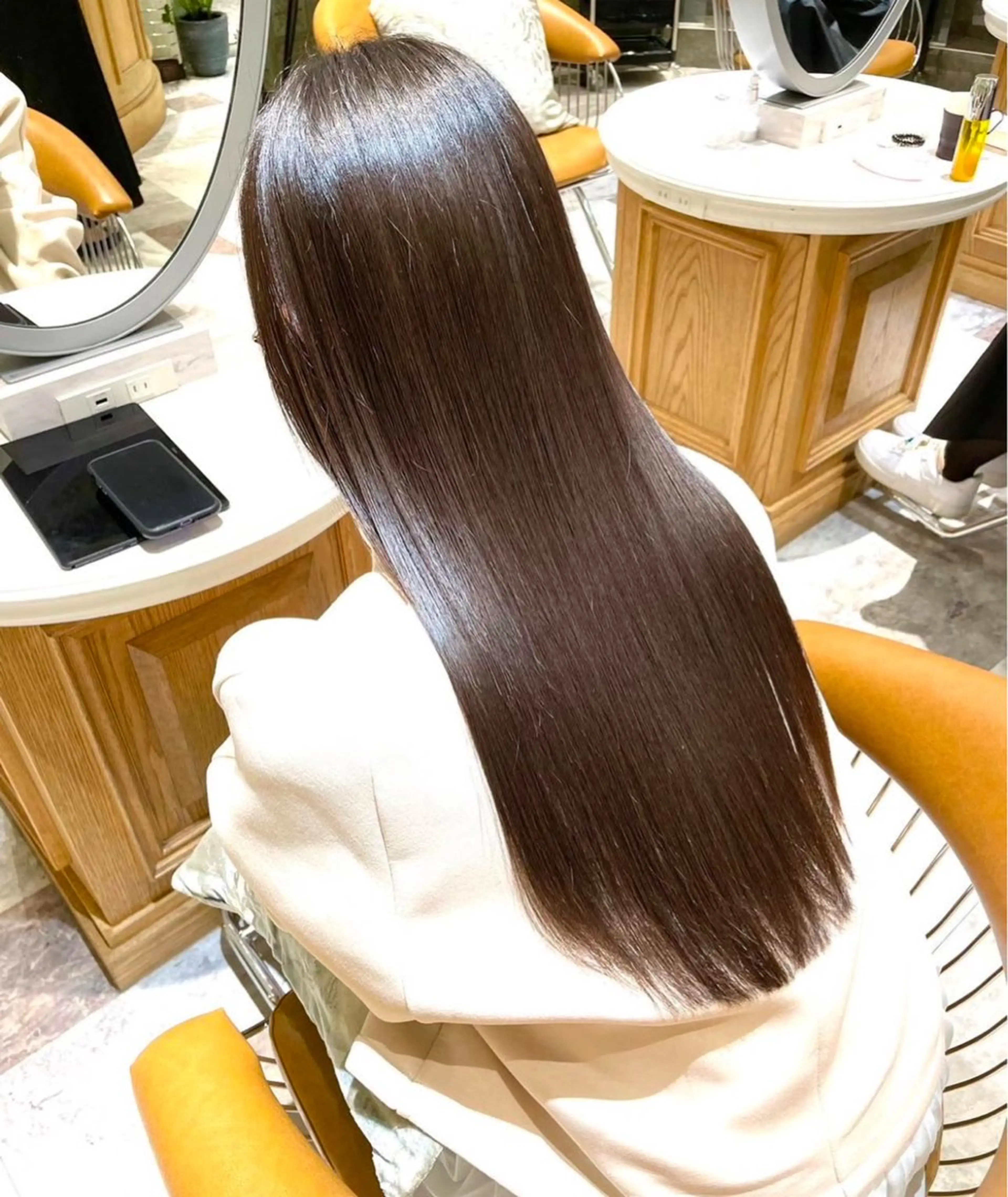 ロング ショートボブ 韓国風カラー ボブ くびれヘア 髪質改善 ボブ/顔周りカット /縮毛矯正/鈴木隆太のヘアスタイル