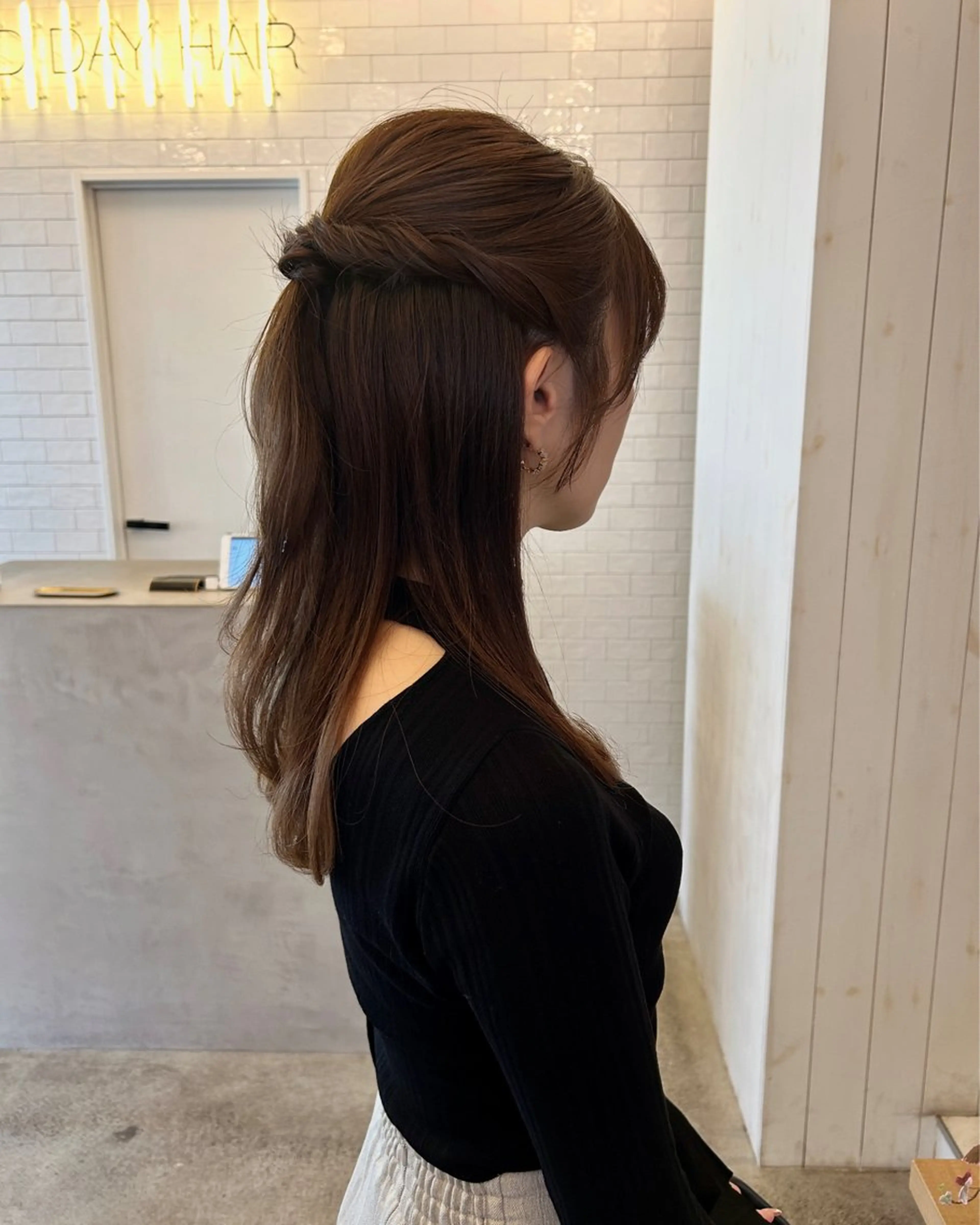 セミロング ヘアアレンジ ヘアセット ヒロミ/アレンジ/ アンニュイ/透け感のヘアスタイル