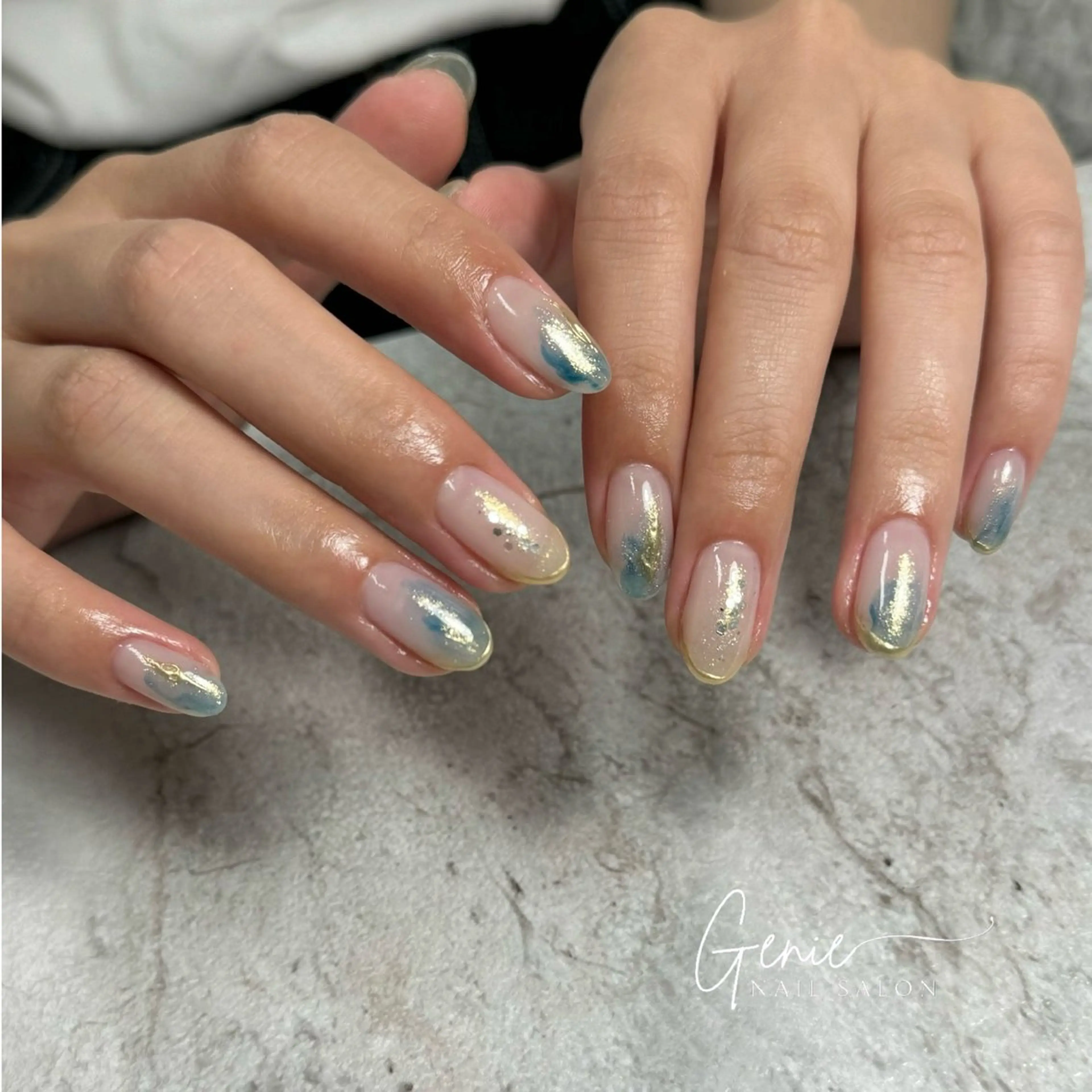 ネイル フラッシュネイル ニュアンスネイル Nail salon Genie所属・Nail salon Genieのネイルデザイン