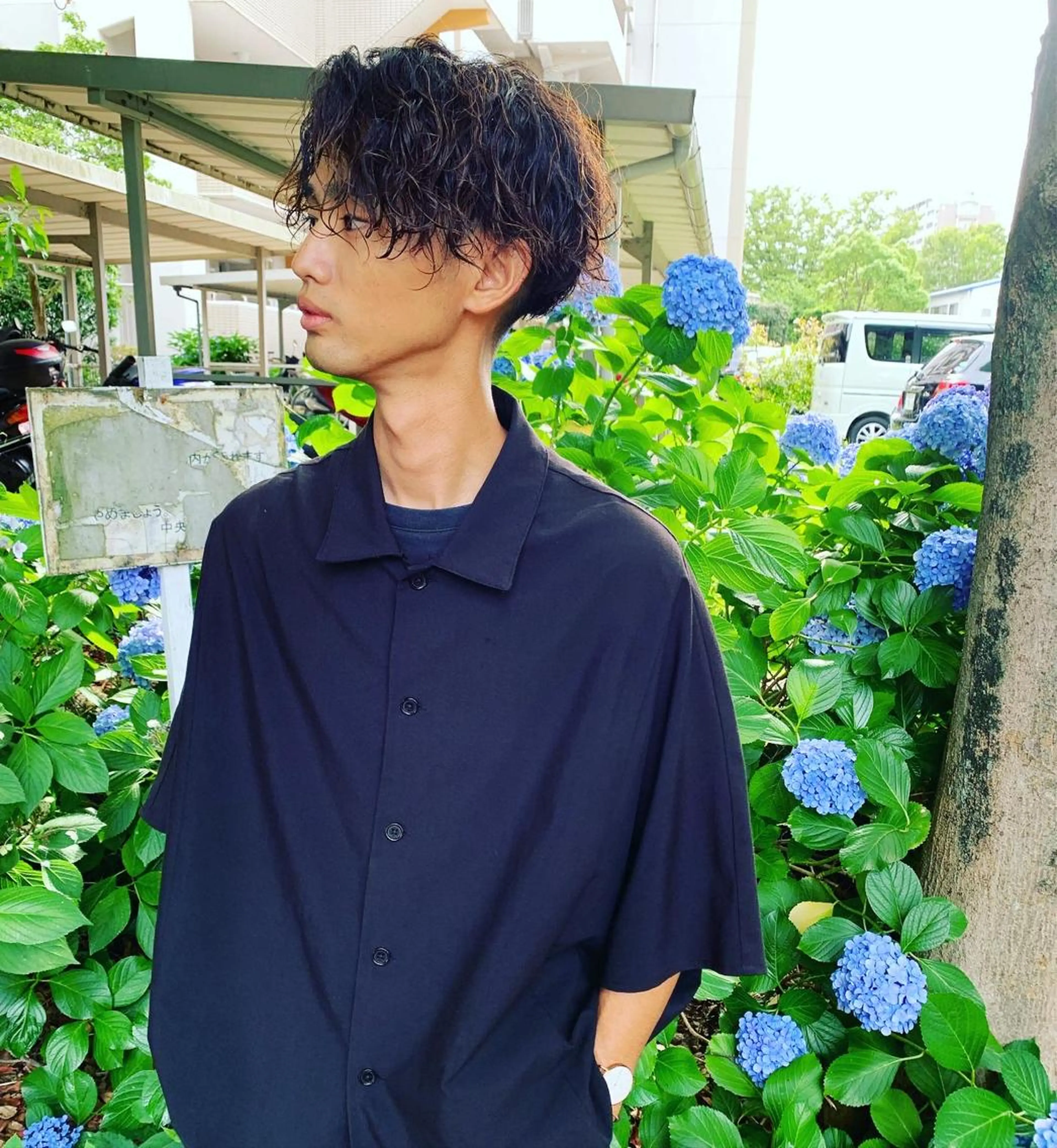 パーマ メンズ メンズパーマ 波巻きパーマ スパイラルパーマ カット パーマ Fuuu《フゥ》所属・シノザキ シンゴのヘアスタイル