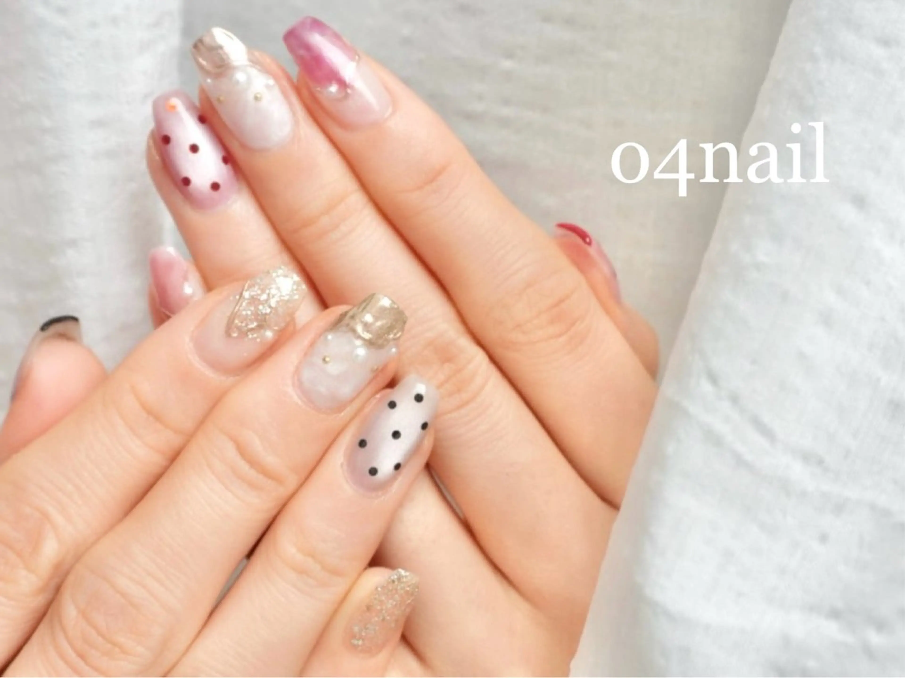 ネイル マグネットネイル オフィスネイル ハンドネイル my place+s所属・o4nail___ ARISAのネイルデザイン