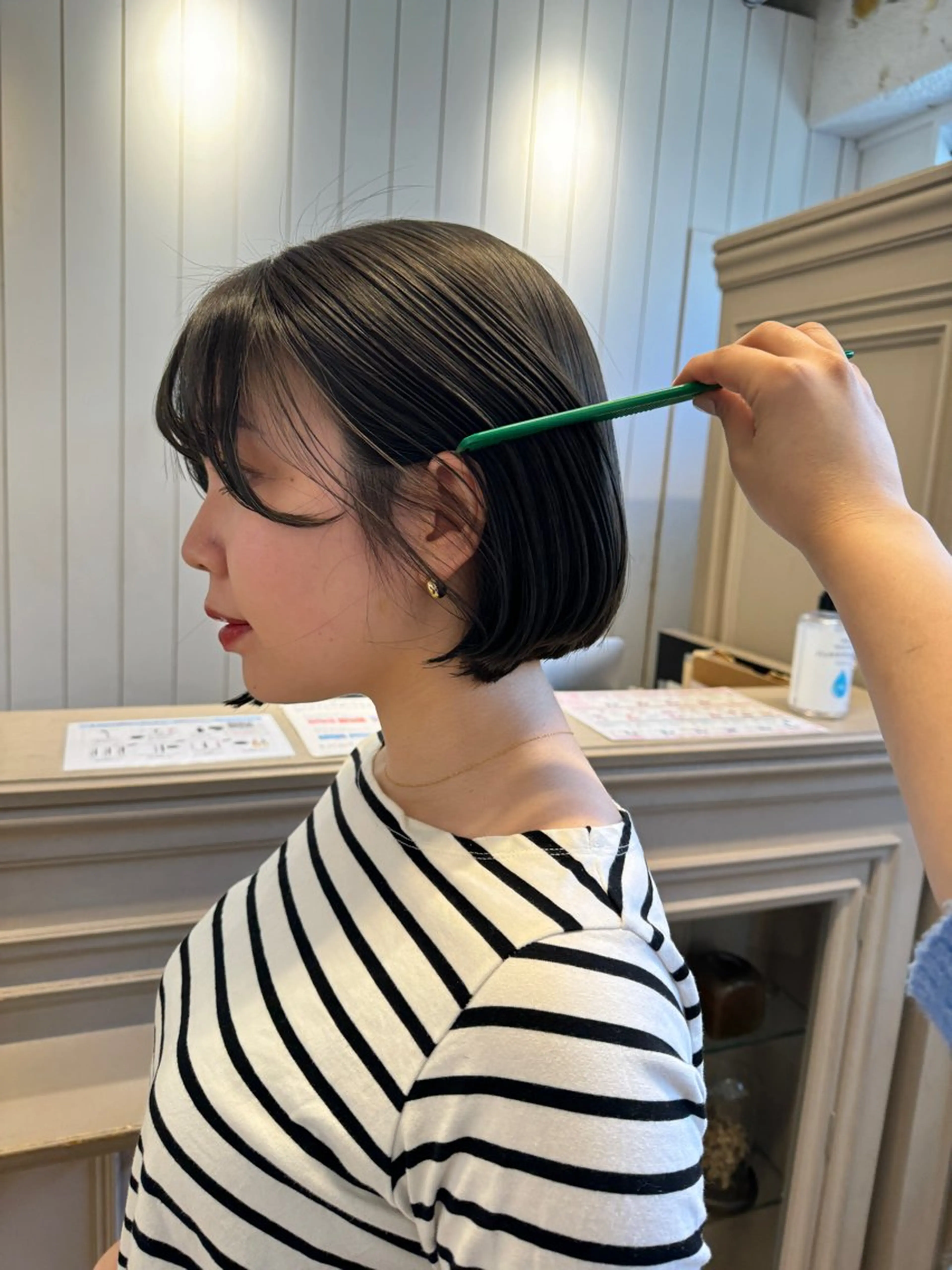 ミディアム カラー カット ヘアカラー オリーブ/縮毛♡ Natsuno🩰のヘアスタイル