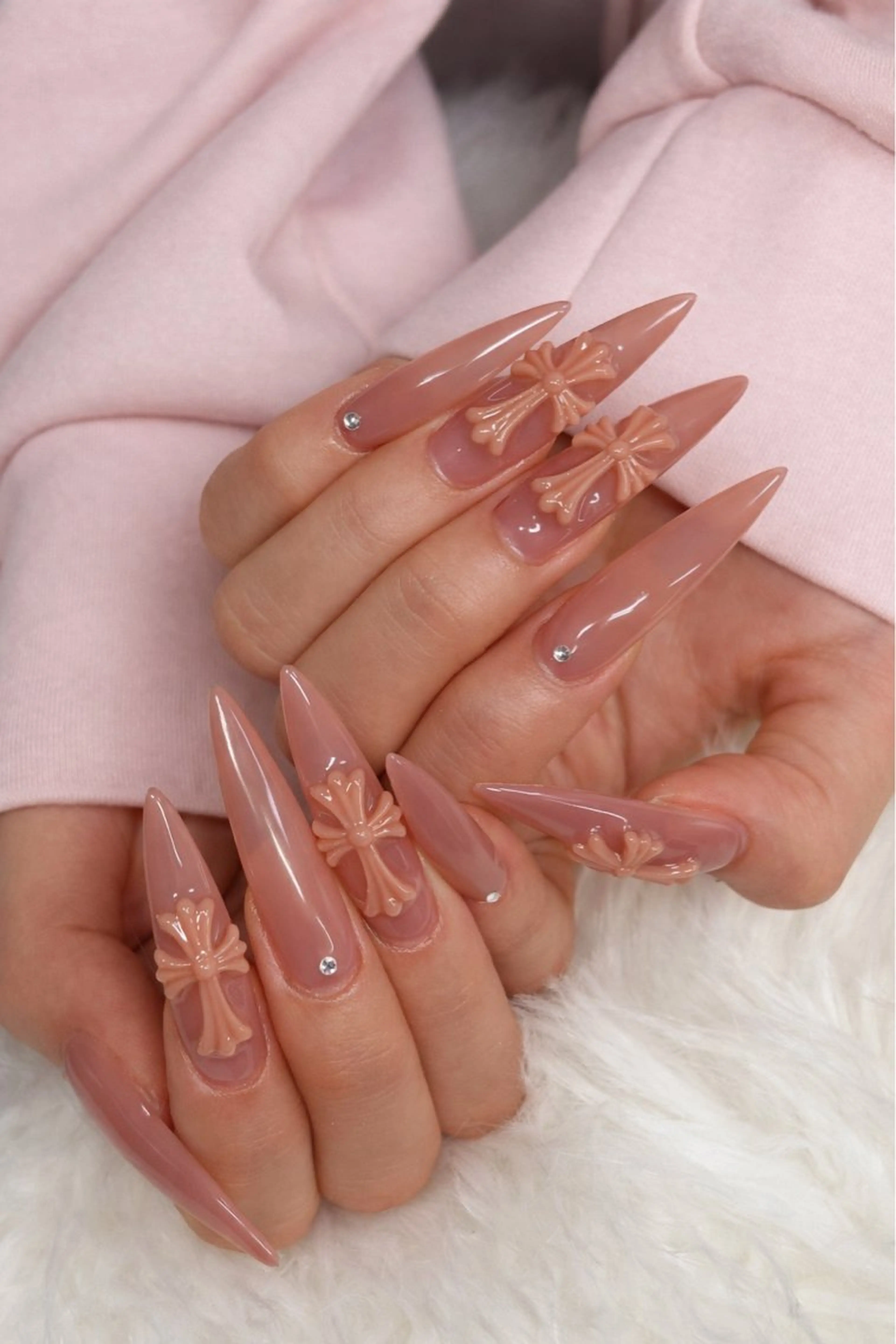 ネイル アートネイル オーロラネイル チークネイル 長さ出し フットネイル ハンドネイル Chan nailsのネイルデザイン