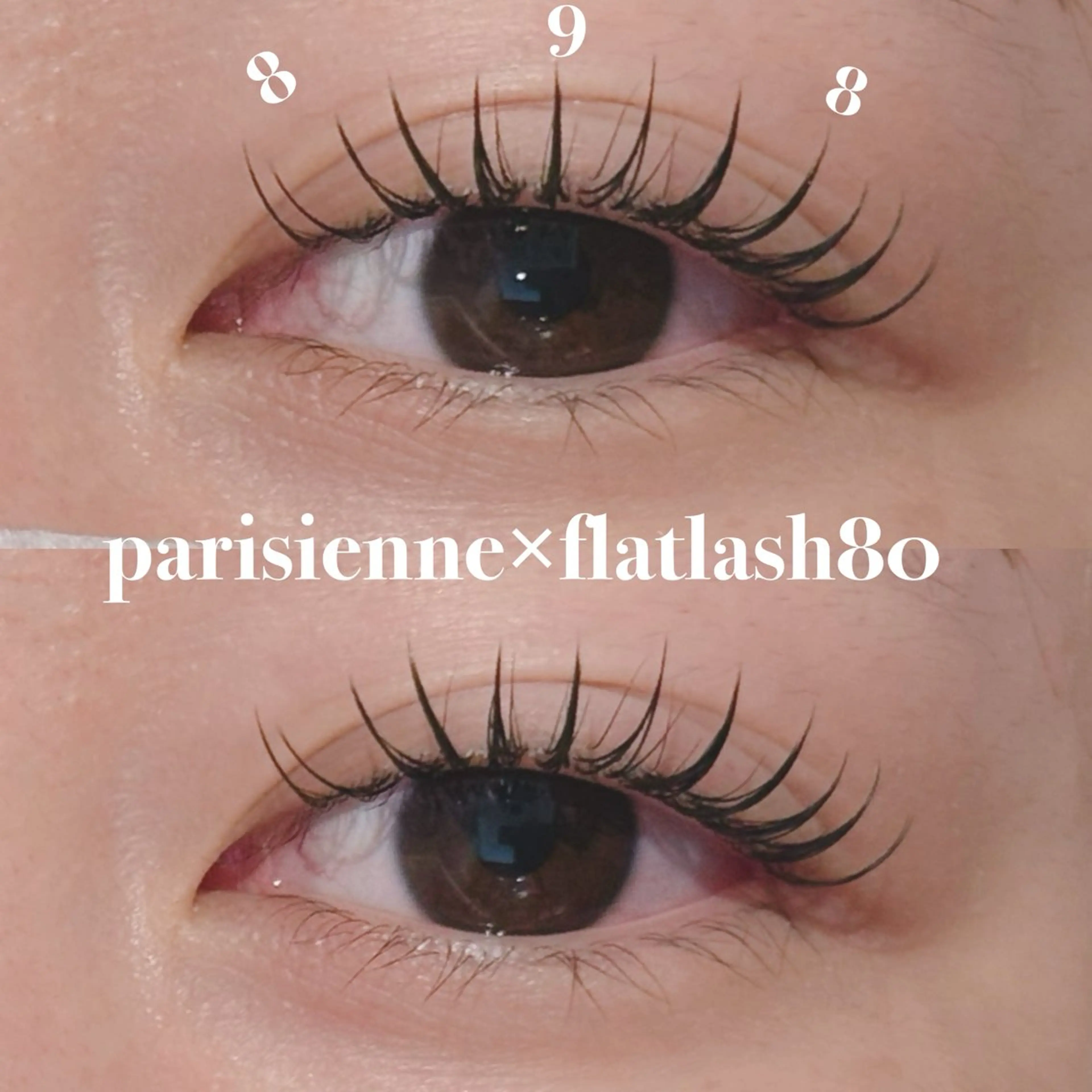 パリエク(パリジェンヌ×フラット エクステ)⭐️フラット80本⭐️ コーティング束感仕上げの写真