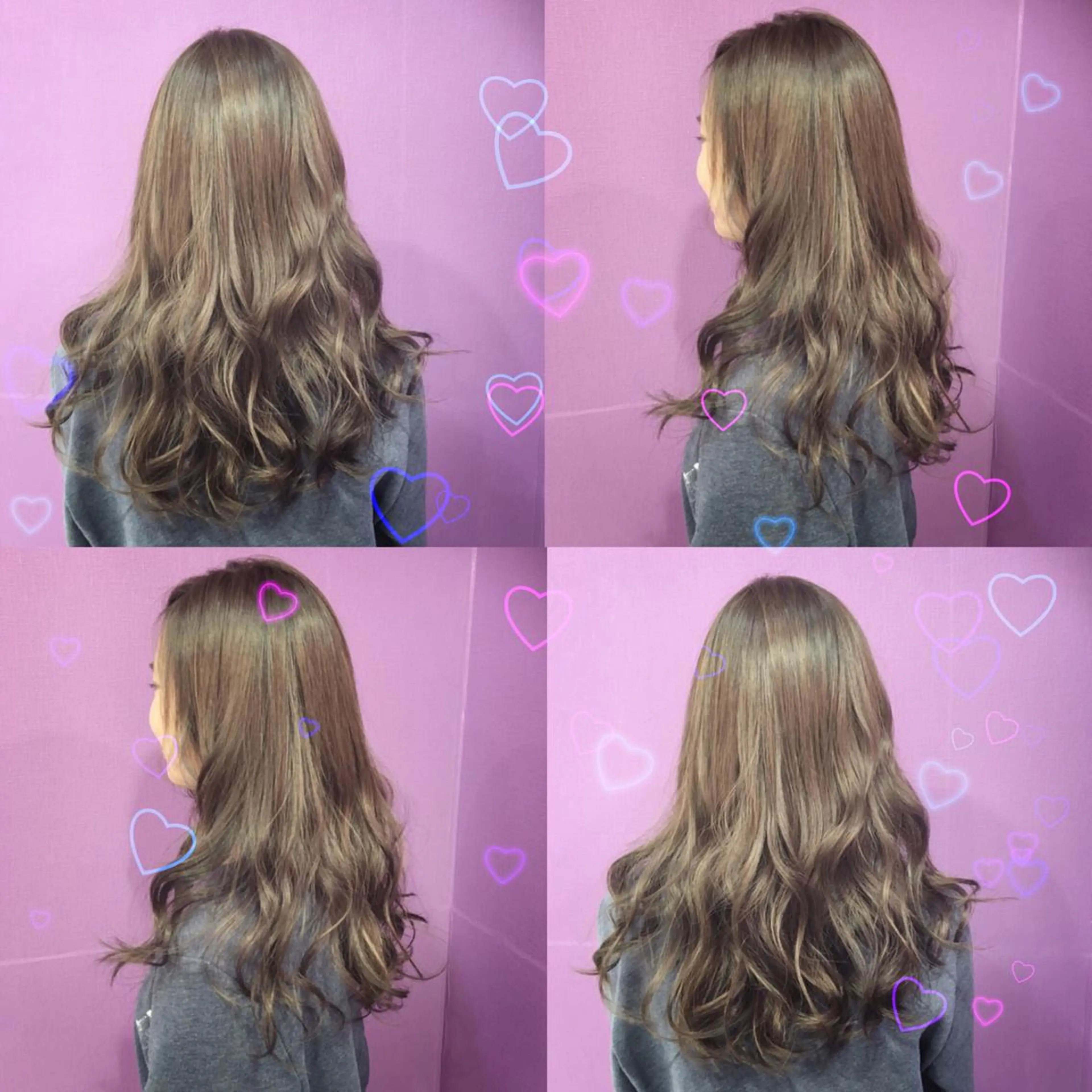 セミロング ロング カラー グレージュ LiNA🌿藤原 茉莉花のマツエク・マツパデザイン