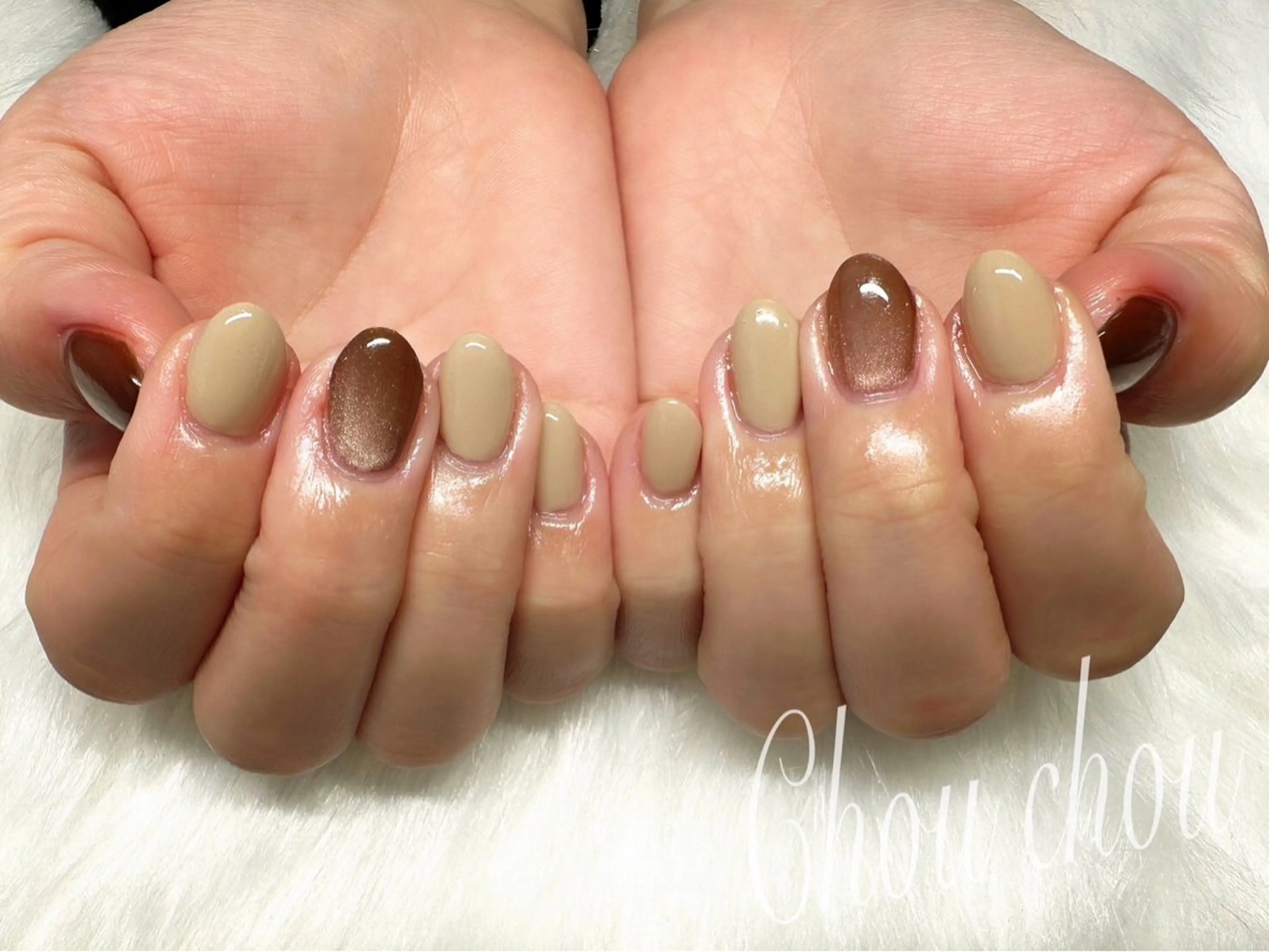 ネイル アートネイル マグネットネイル ワンカラーネイル ハンドネイル Chouchou所属・Chouchou ｼｭｼｭのネイルデザイン