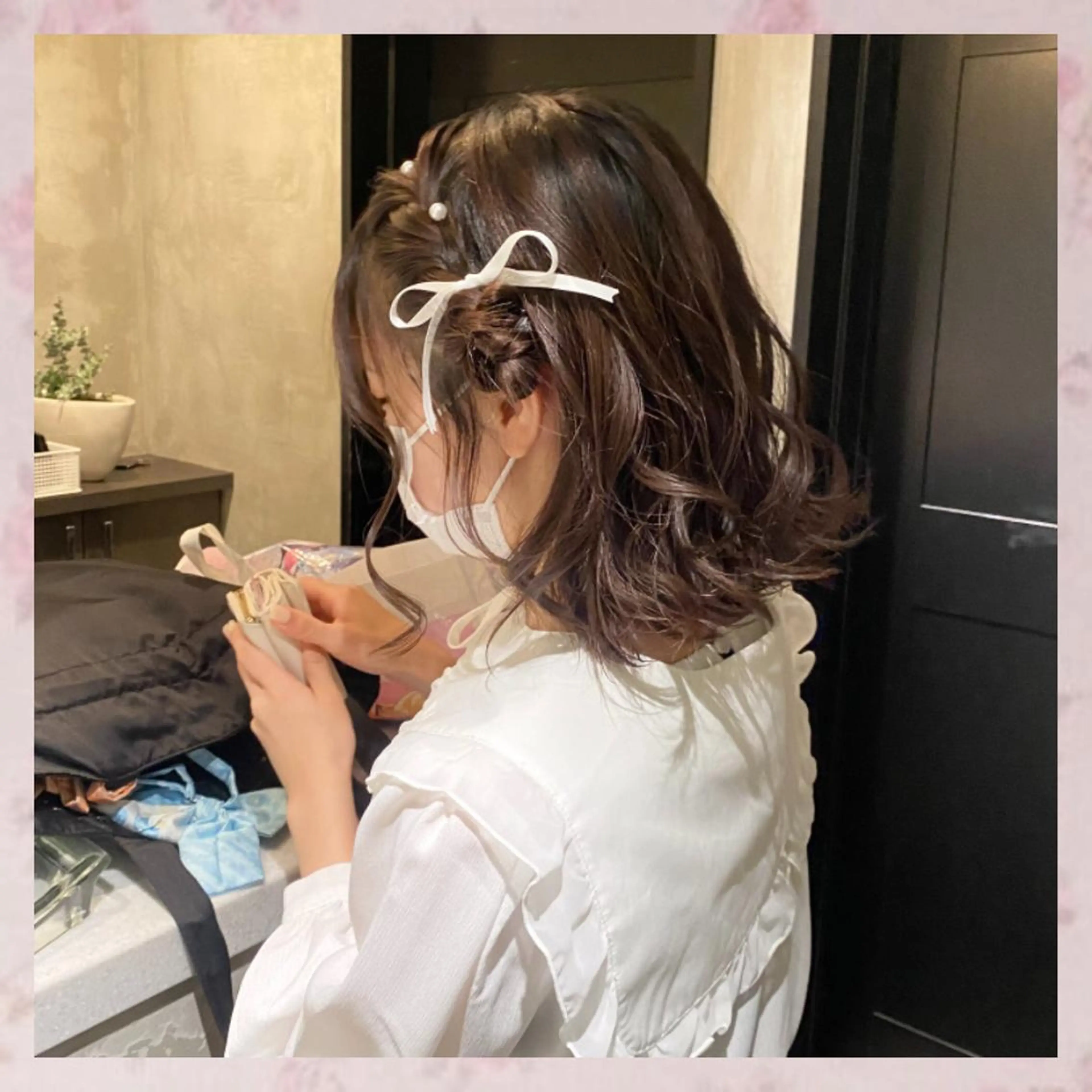ミディアム ヘアアレンジ 💗ガーリーヘア🎀 saki💗のヘアスタイル