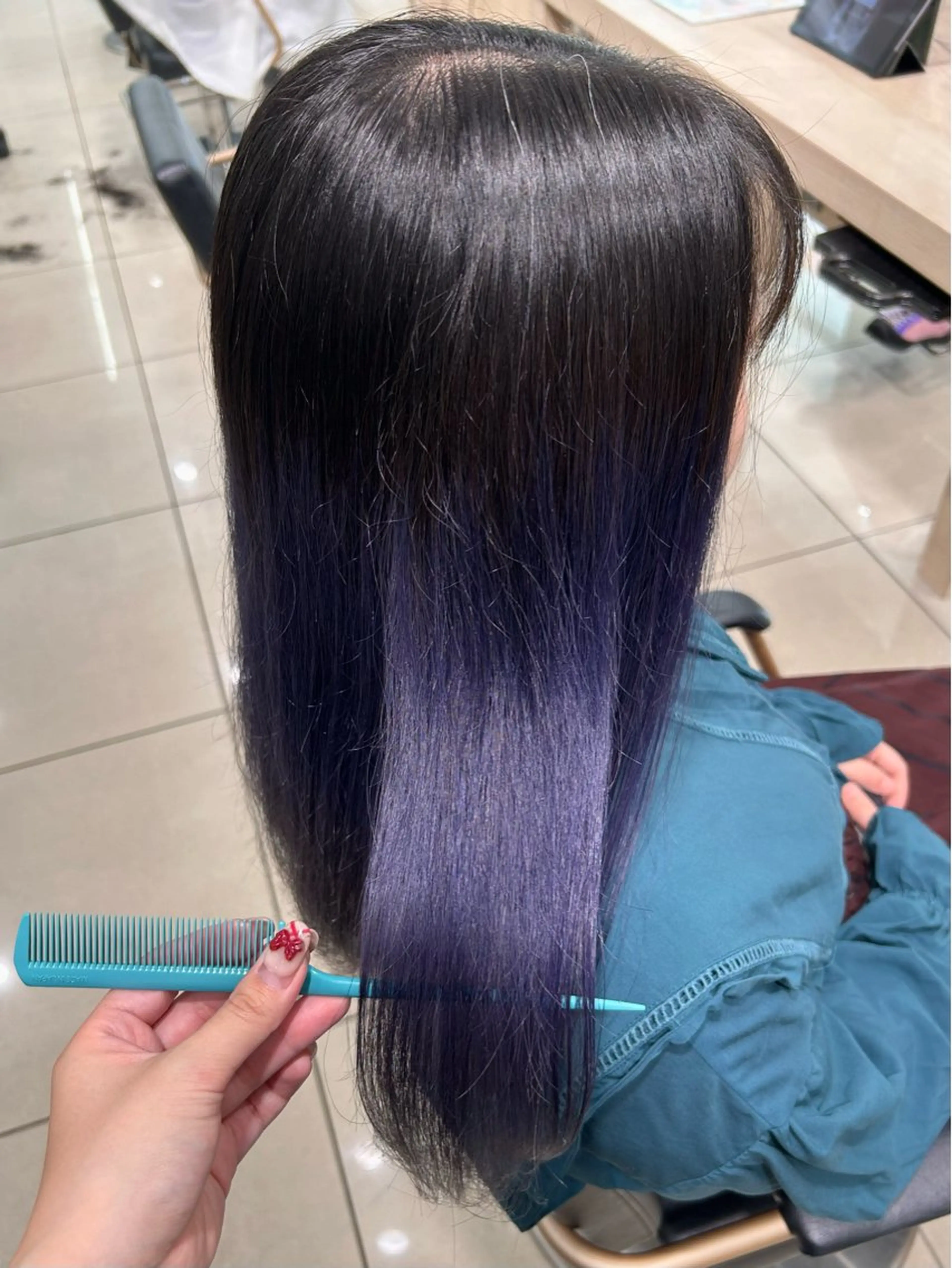 ロング カラー ヘアカラー 【🎀推し デザイン カラー】小池 雪奈のヘアスタイル