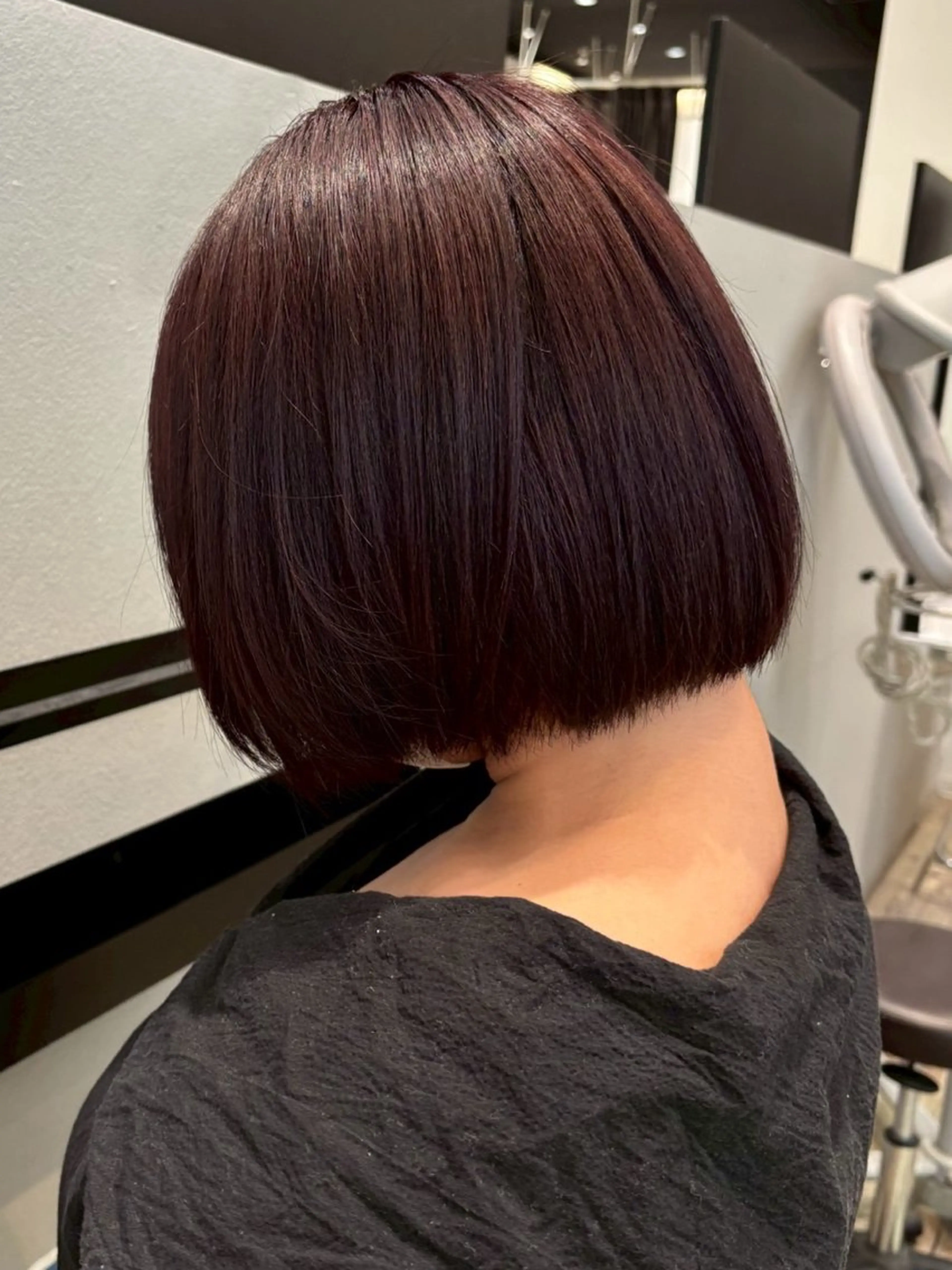 ショート カラー ボルドーカラー カット ヘアカラー ktwo☆ 暗艶髪☆姫野琳のヘアスタイル