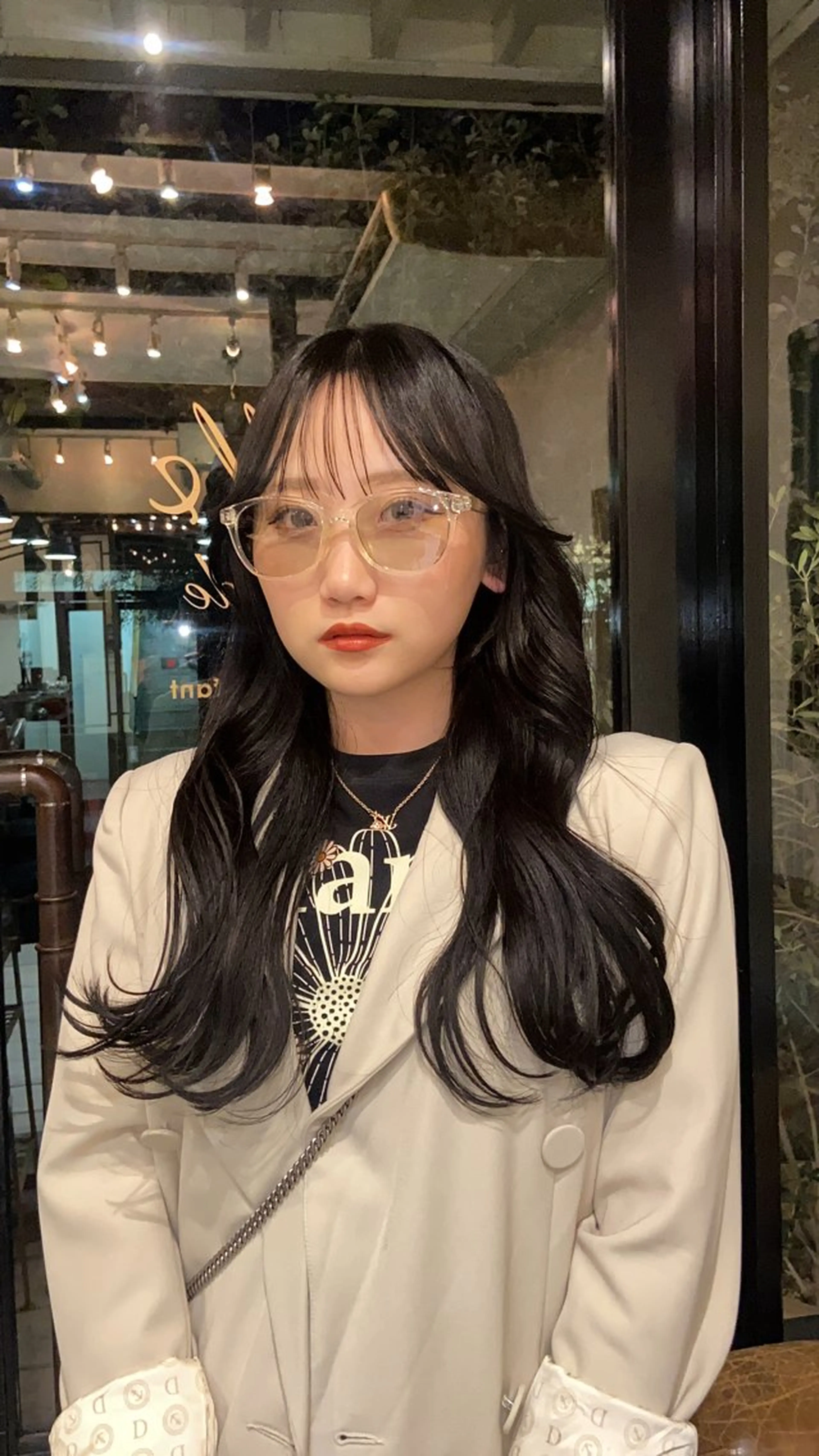 ロング カラー 黒髪 ブルーカラー ブルーブラック レイヤーカット ダメージレス美容師 🌱水島侑理のヘアスタイル