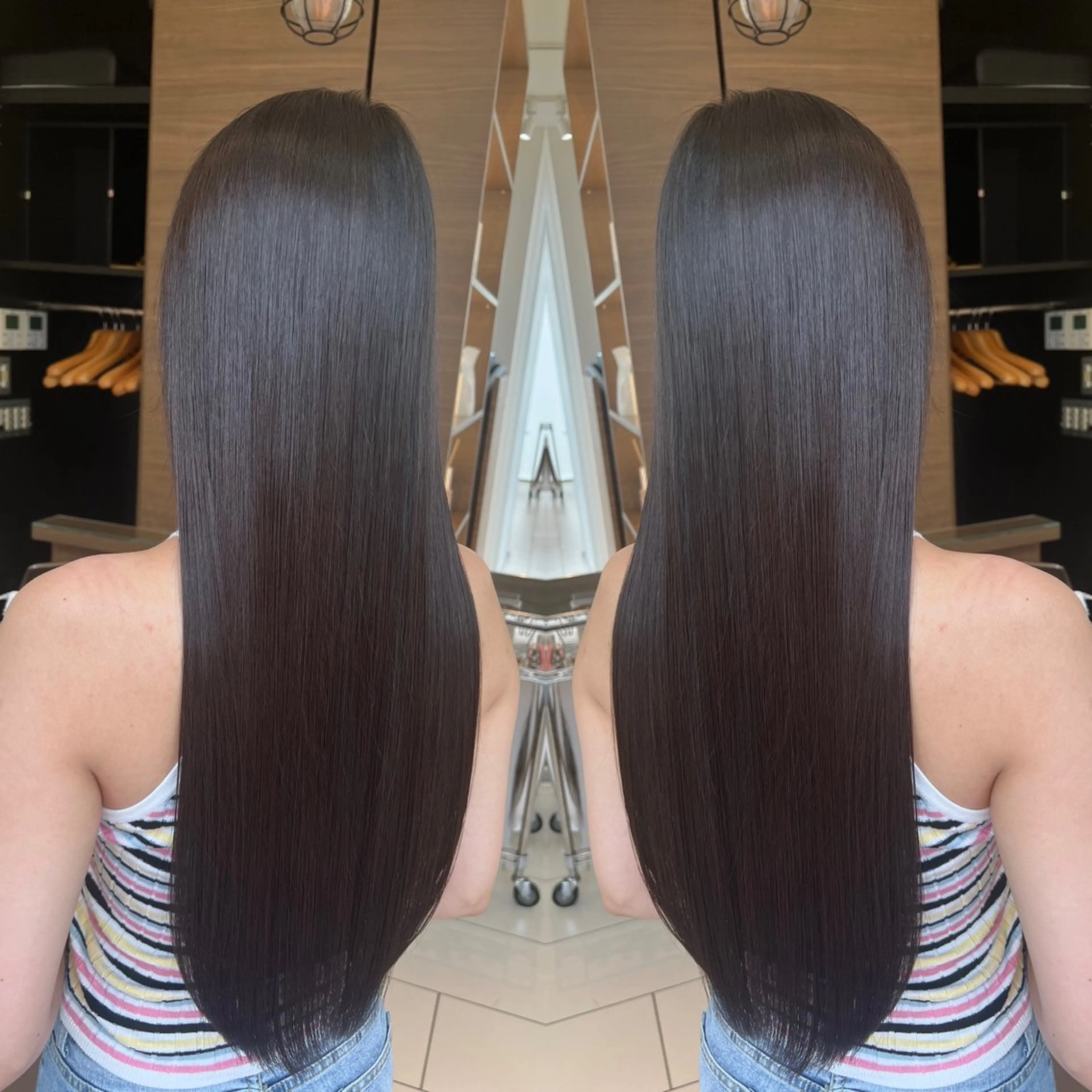 ロング カット ヘアカラー トリートメント プルエクステ ボブ🌈ナツヤのヘアスタイル