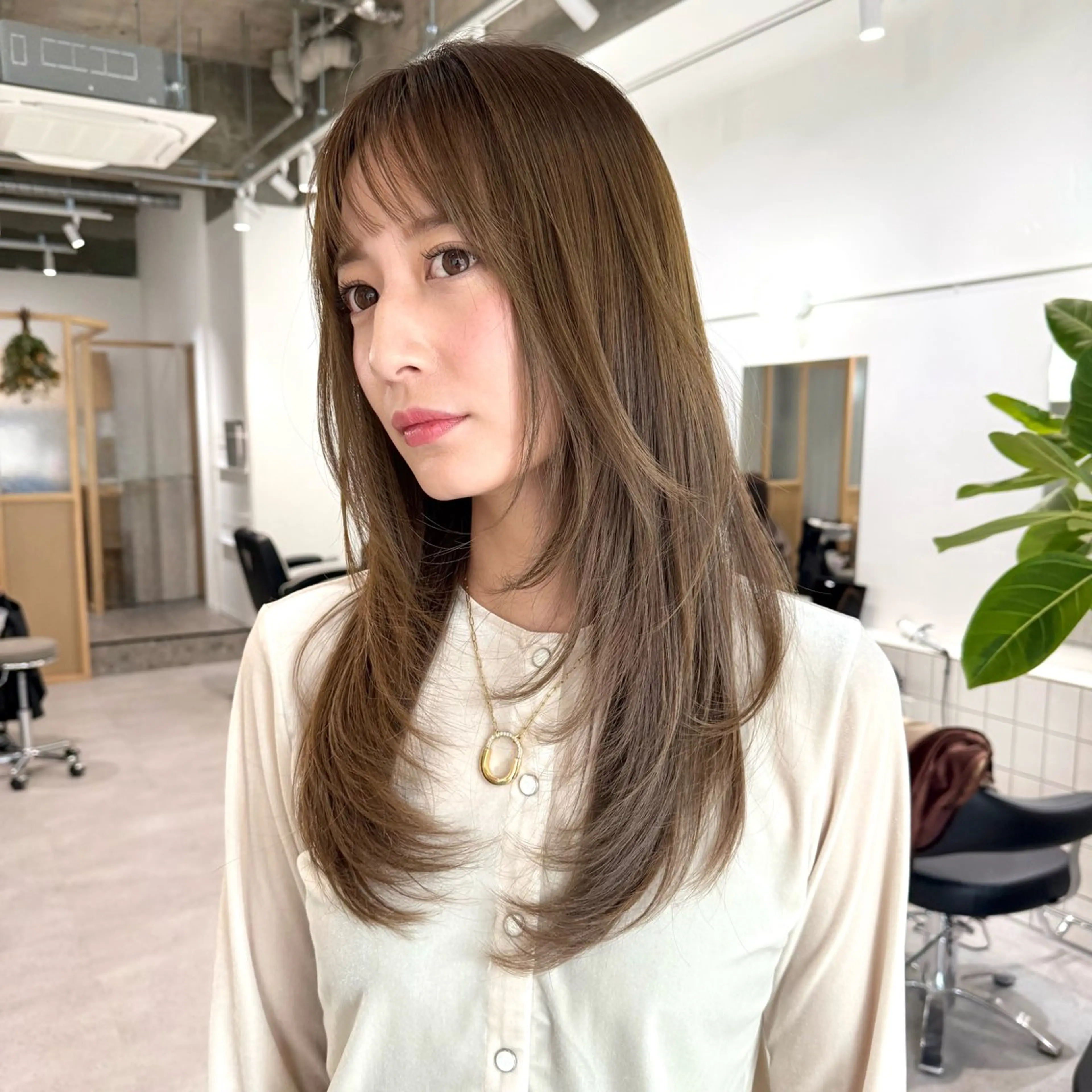 ロング レイヤーカット カラー/髪質改善 レイヤー/vagueのヘアスタイル