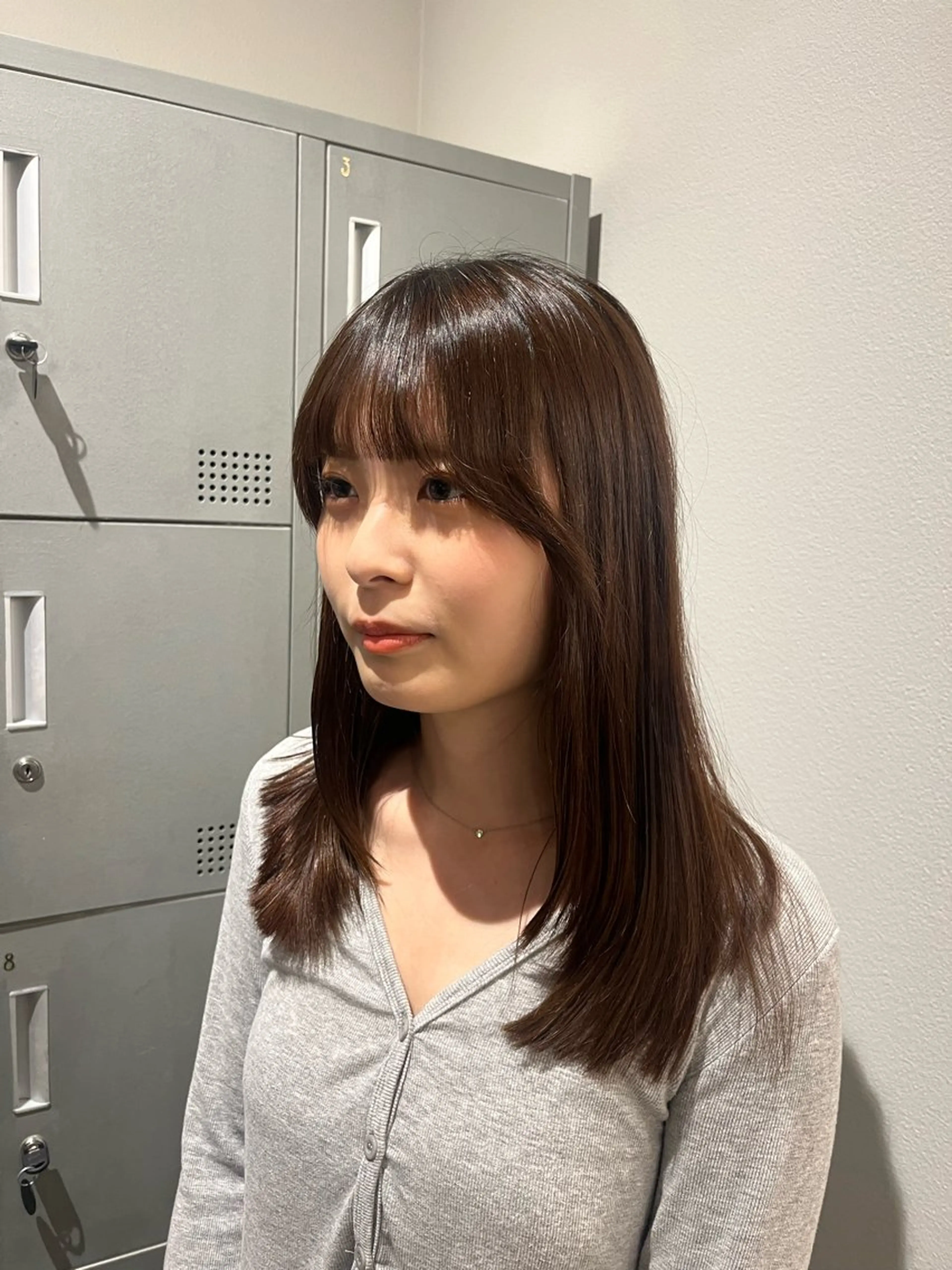 ロング カット 暖色/顔周り /ヘアメ/あつはのヘアスタイル