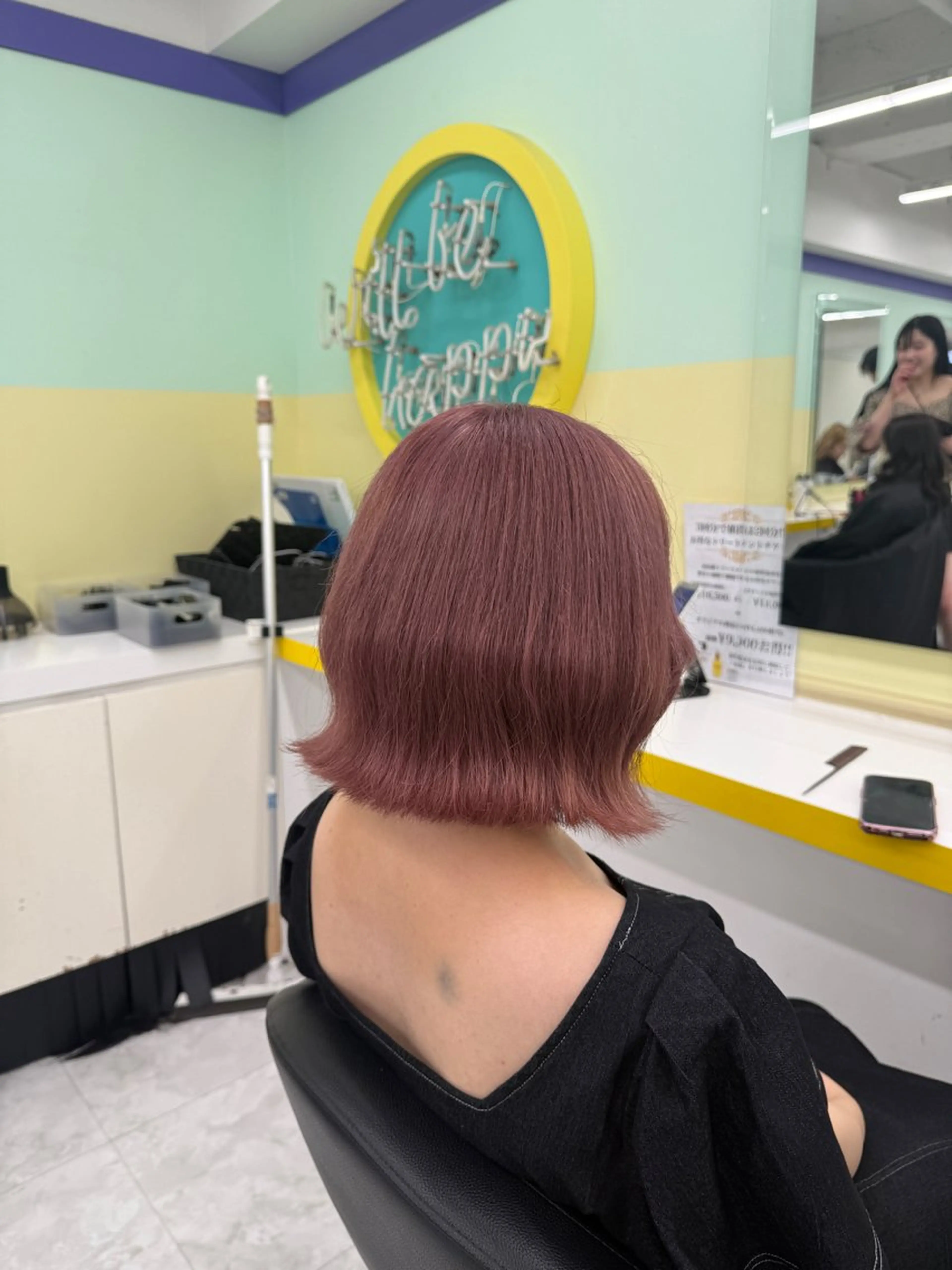 ミディアム カラー ヘアアレンジ ピンクカラー ヘアカラー トリートメント ヘアセット 🎀Girly艶髪カ ラー🎀Harukaのヘアスタイル