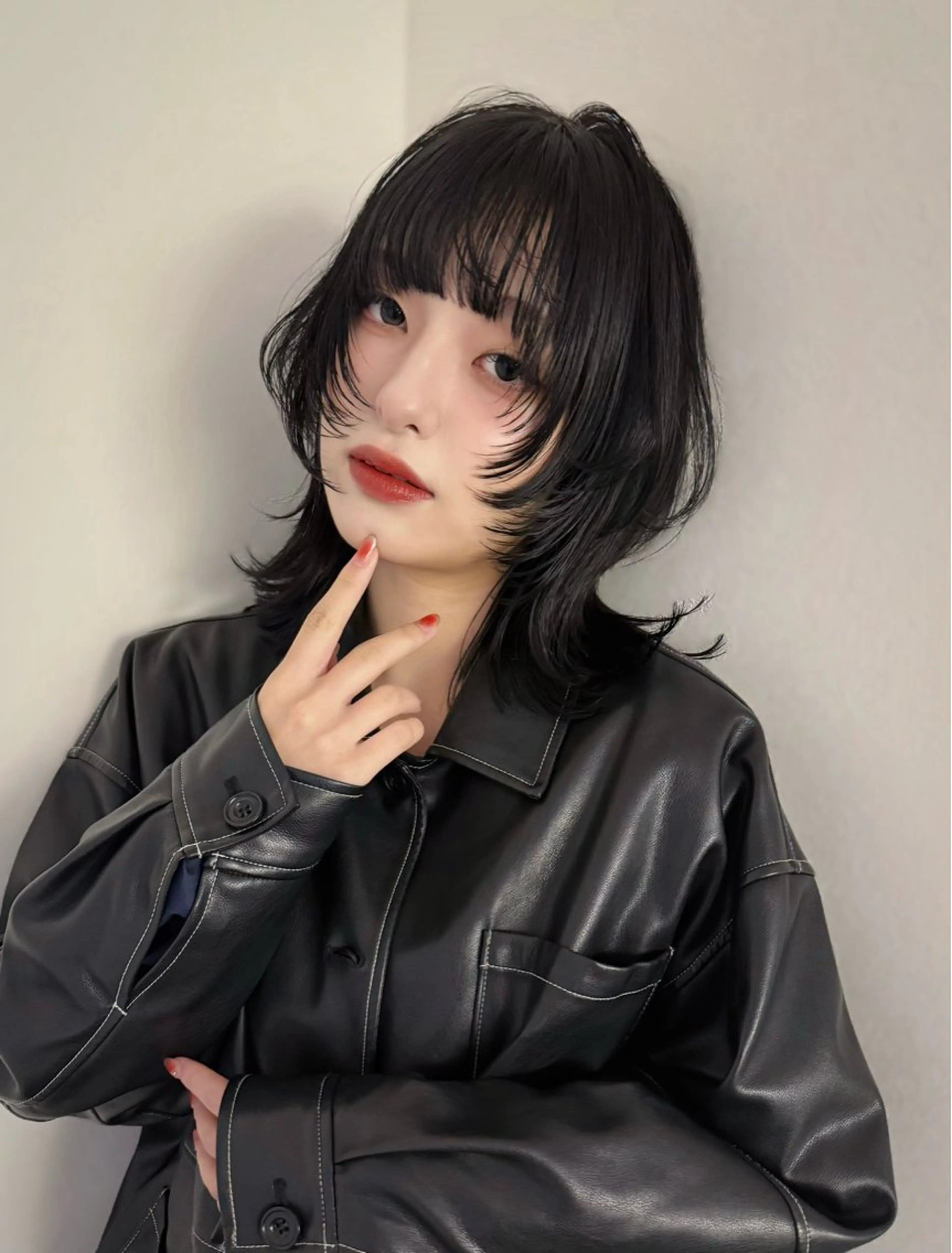 ミディアム カット ヘアカラー トリートメント ウルフカット/ボブ りなのヘアスタイル