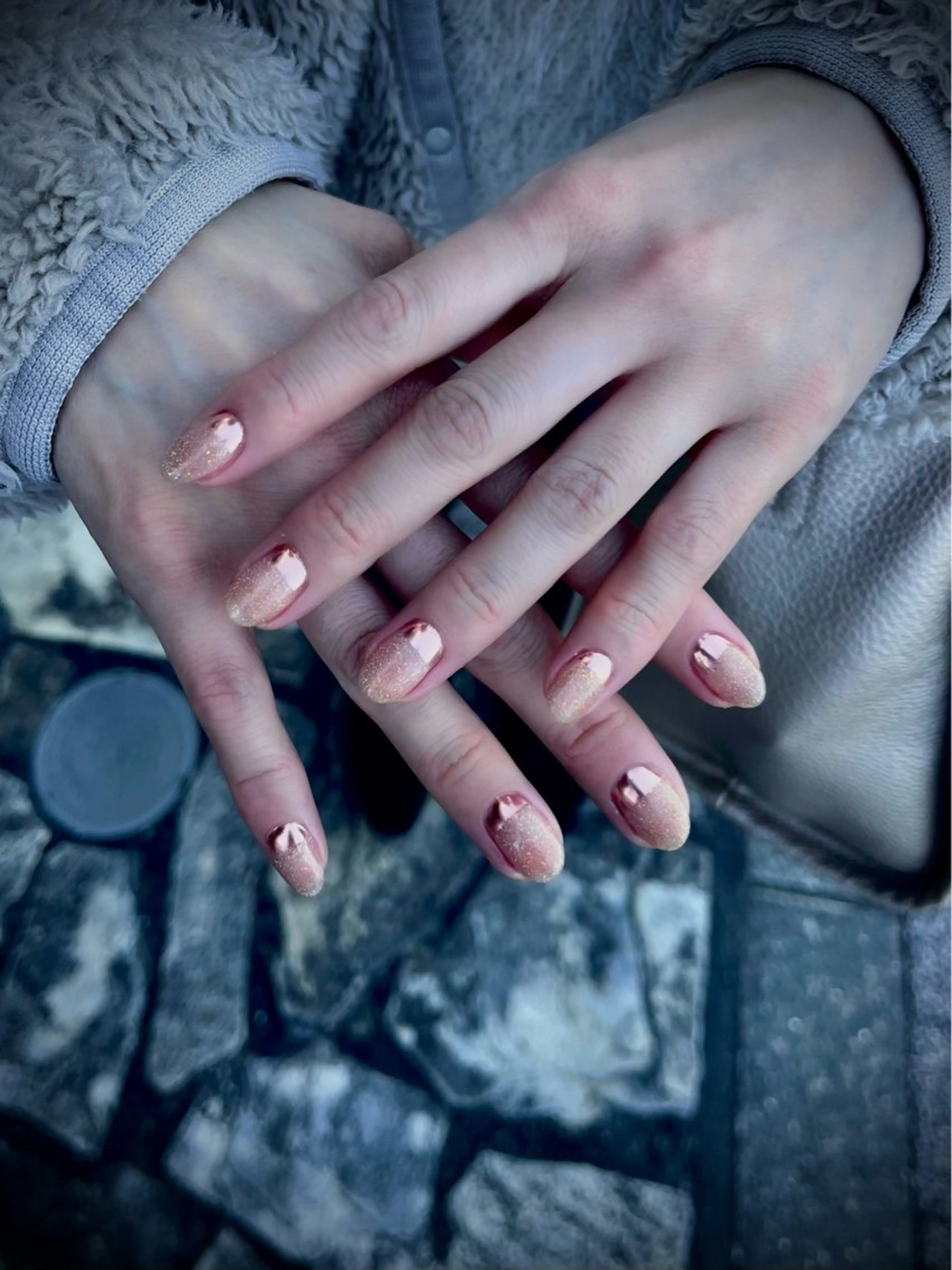 ネイル キラキラネイル マグネットネイル ワンカラーネイル スカルプネイル ワンホンネイル nine.🦋 YUKOのネイルデザイン