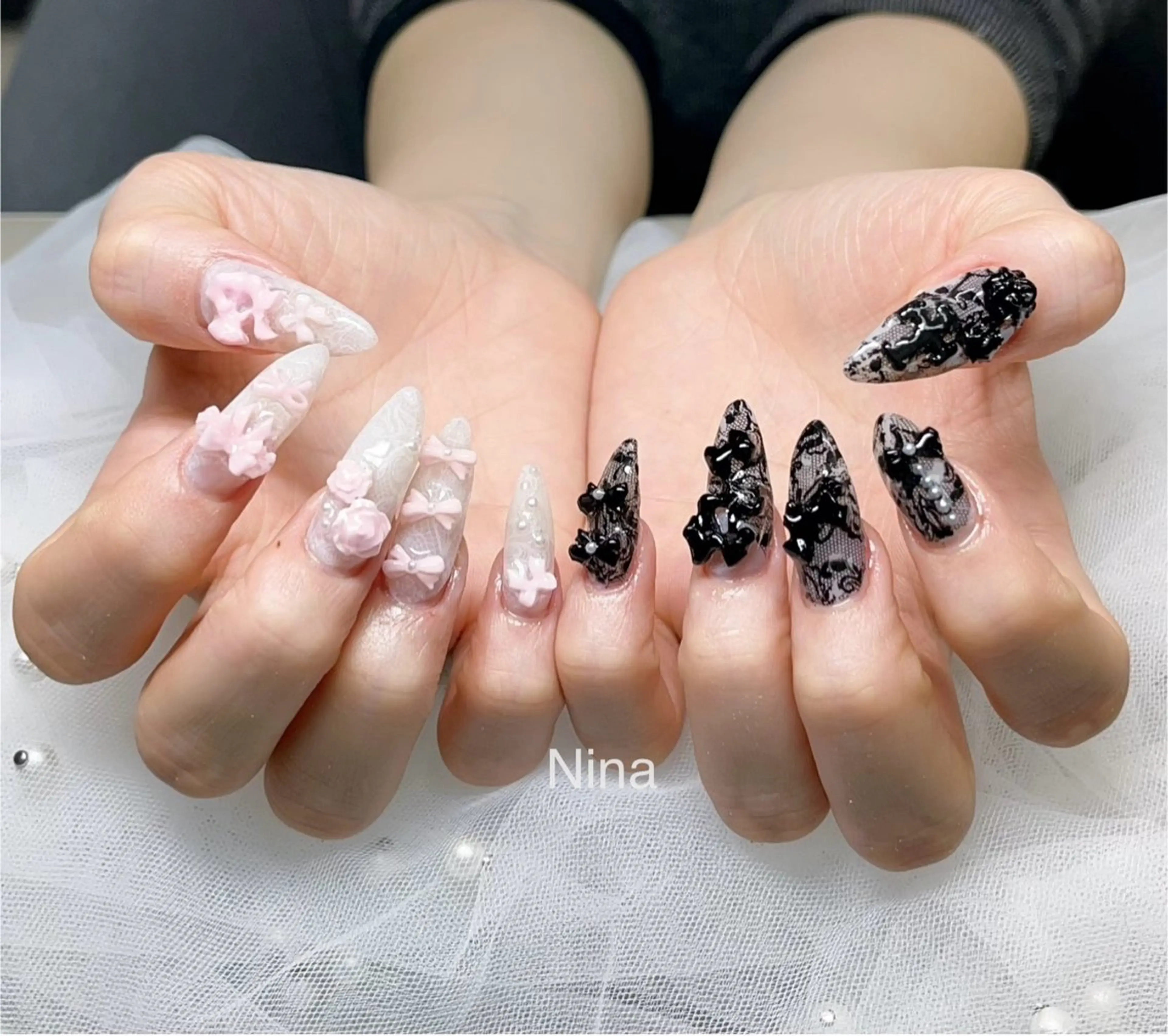 【フィルイン無料】(自爪）持ち込みデザインパーツつけ放題/3Dokの写真