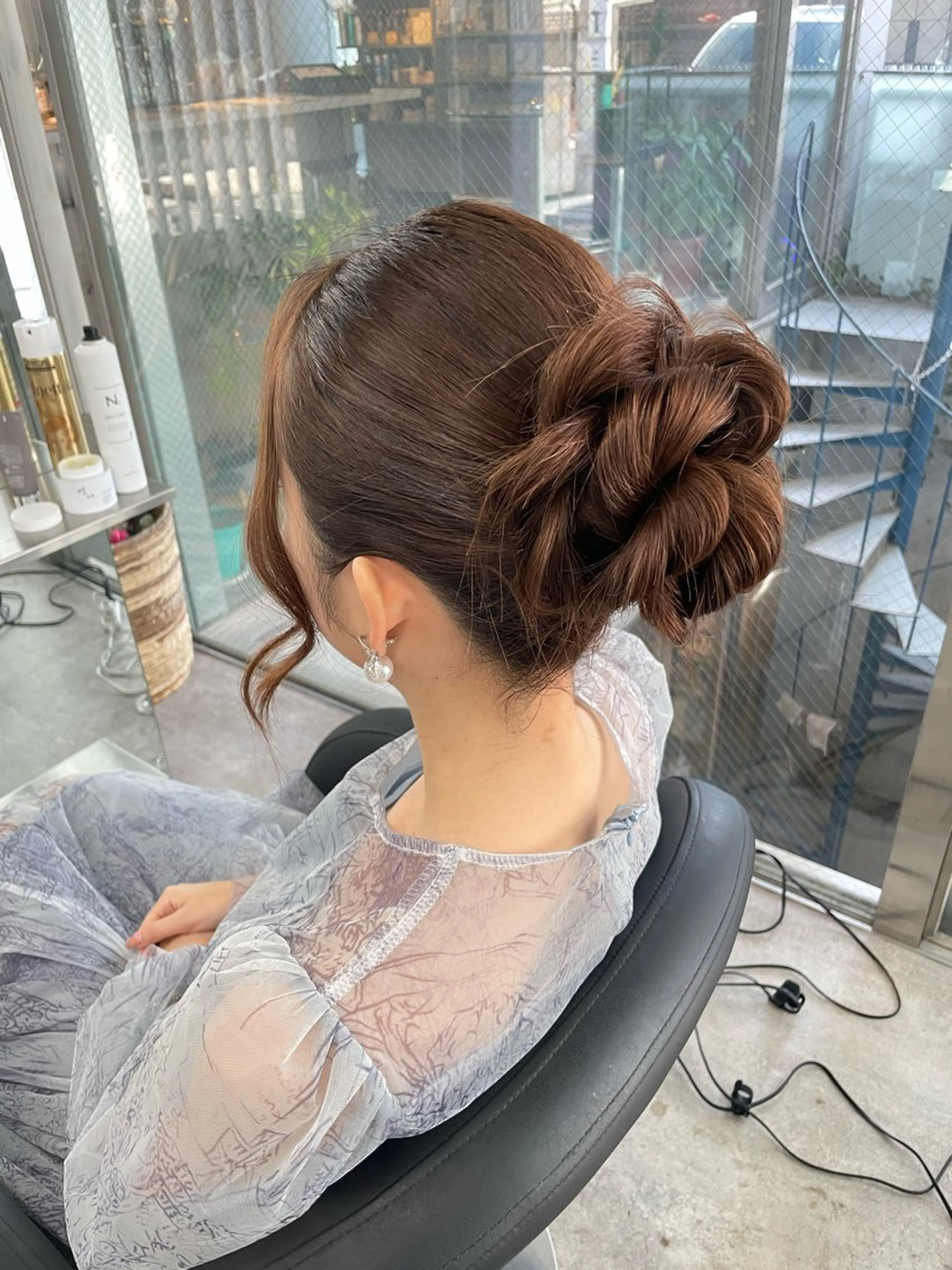 ヘアアレンジ ヘアセット 速水 ゆきののヘアスタイル