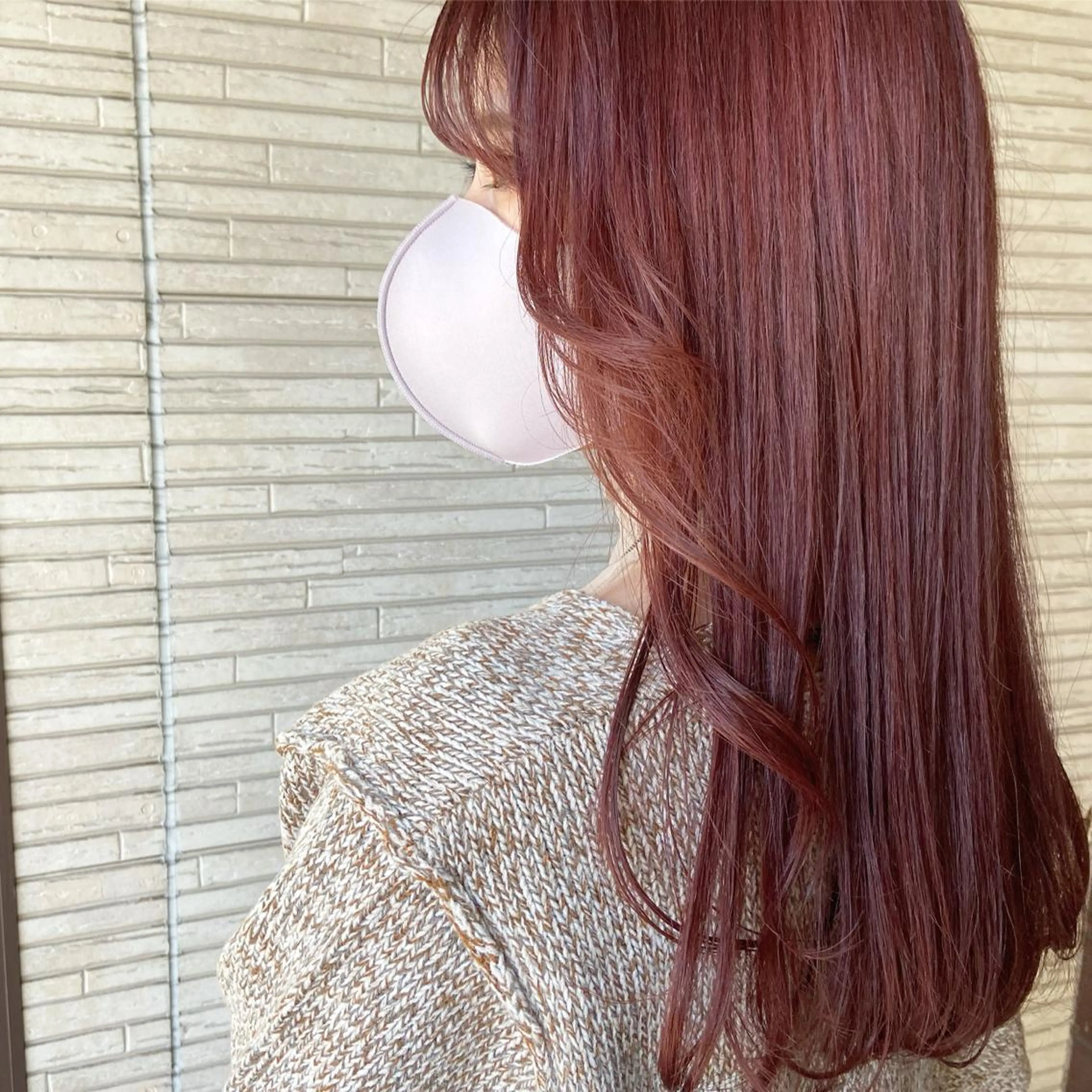 セミロング パープルカラー 小玉 杏華のヘアスタイル