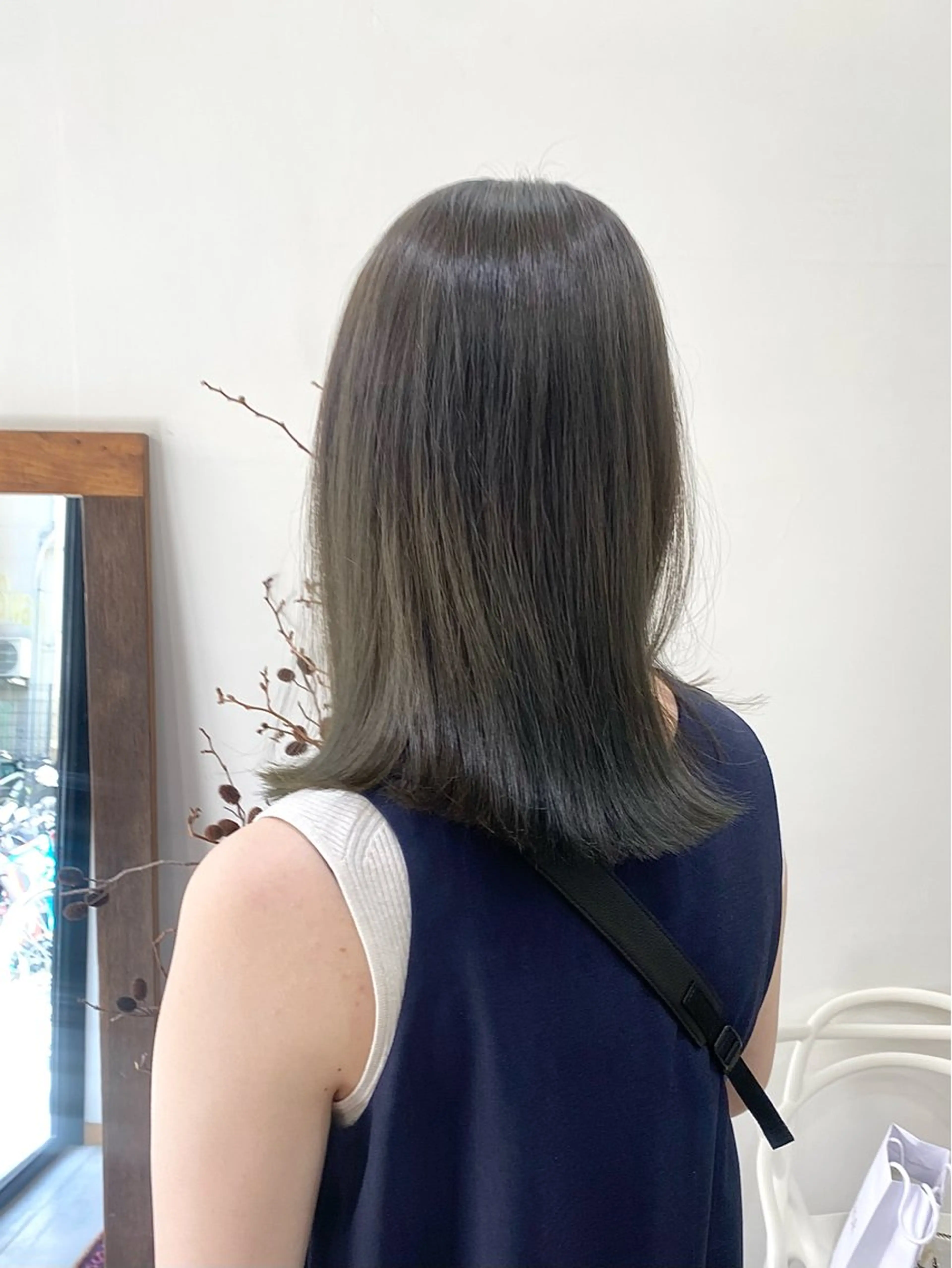 ミディアム カラー ヘアアレンジ カット ヘアカラー トリートメント ハル🌸柔色/ ブリーチなし/艶髪のヘアスタイル