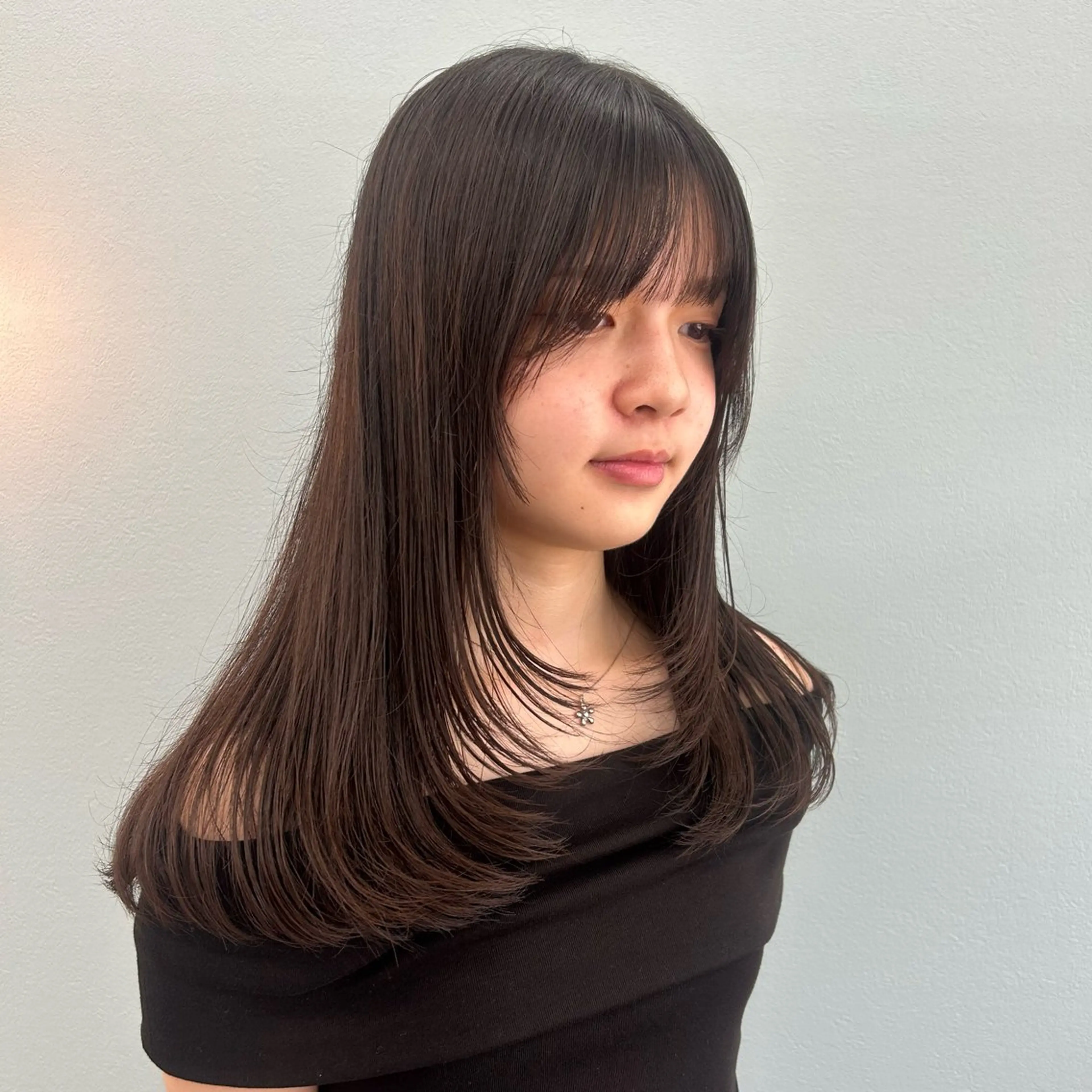 セミロング 学生 レイヤーカット カット トリートメント レイヤー/髪質改善 🫧小町 紗耶華のヘアスタイル