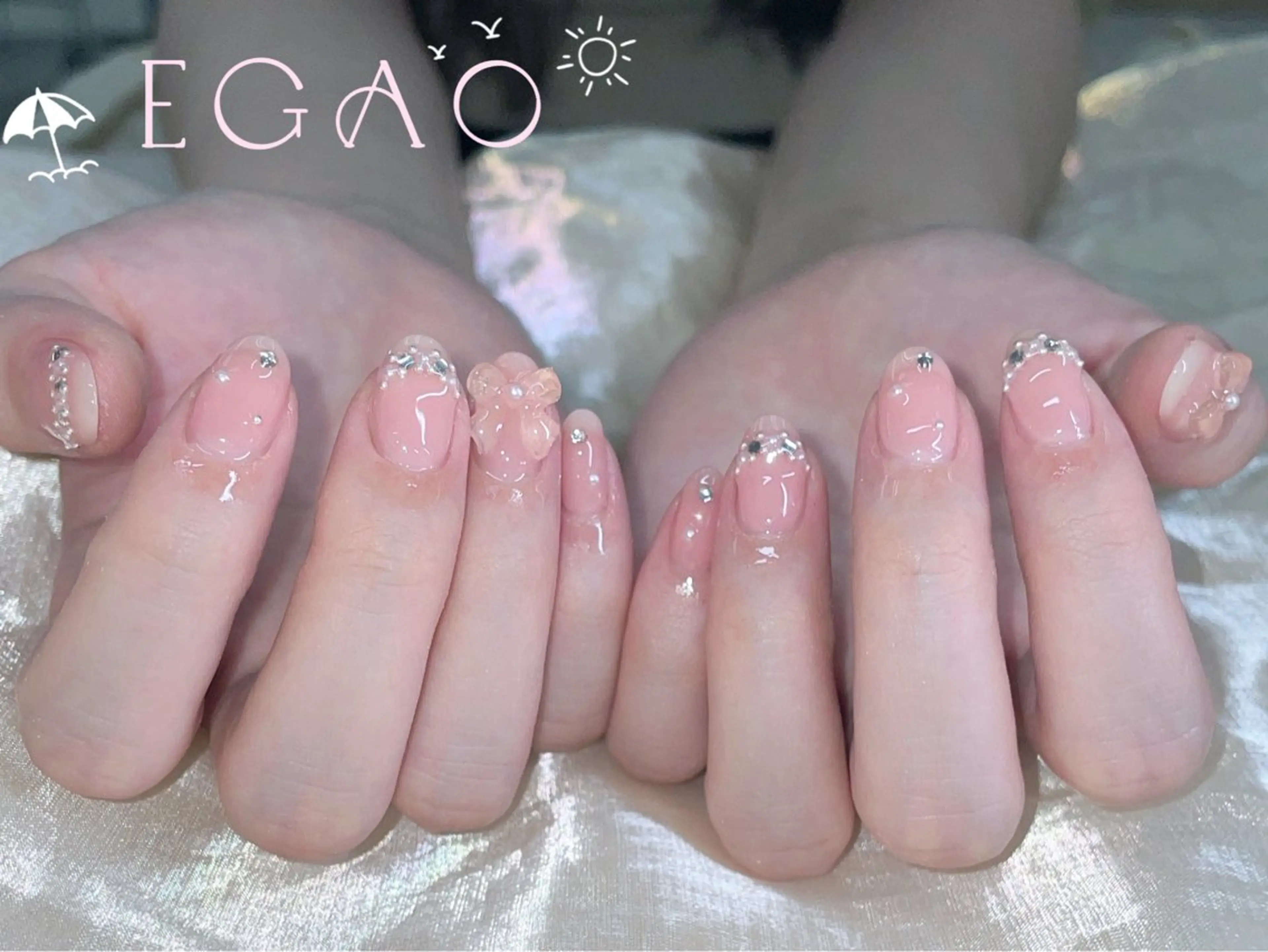 ネイル アートネイル フットネイル フレンチネイル ジェルネイル グラデーション Egao Nail Salonのネイルデザイン