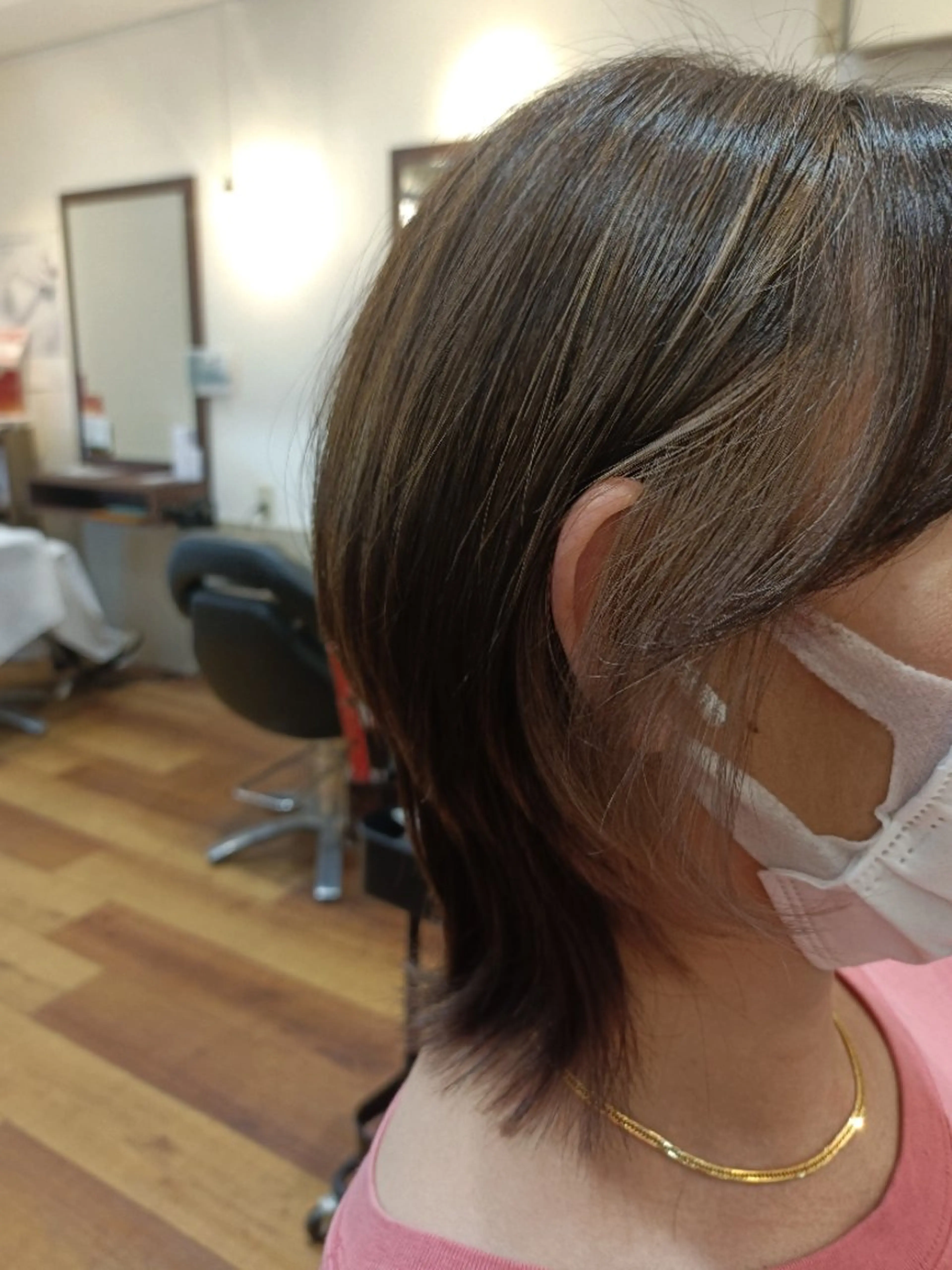 ミディアム カット ヘアカラー MOLLA 浅香山店所属・谷口ゆめ/縮毛矯正/ カット/美眉ワックスのヘアスタイル