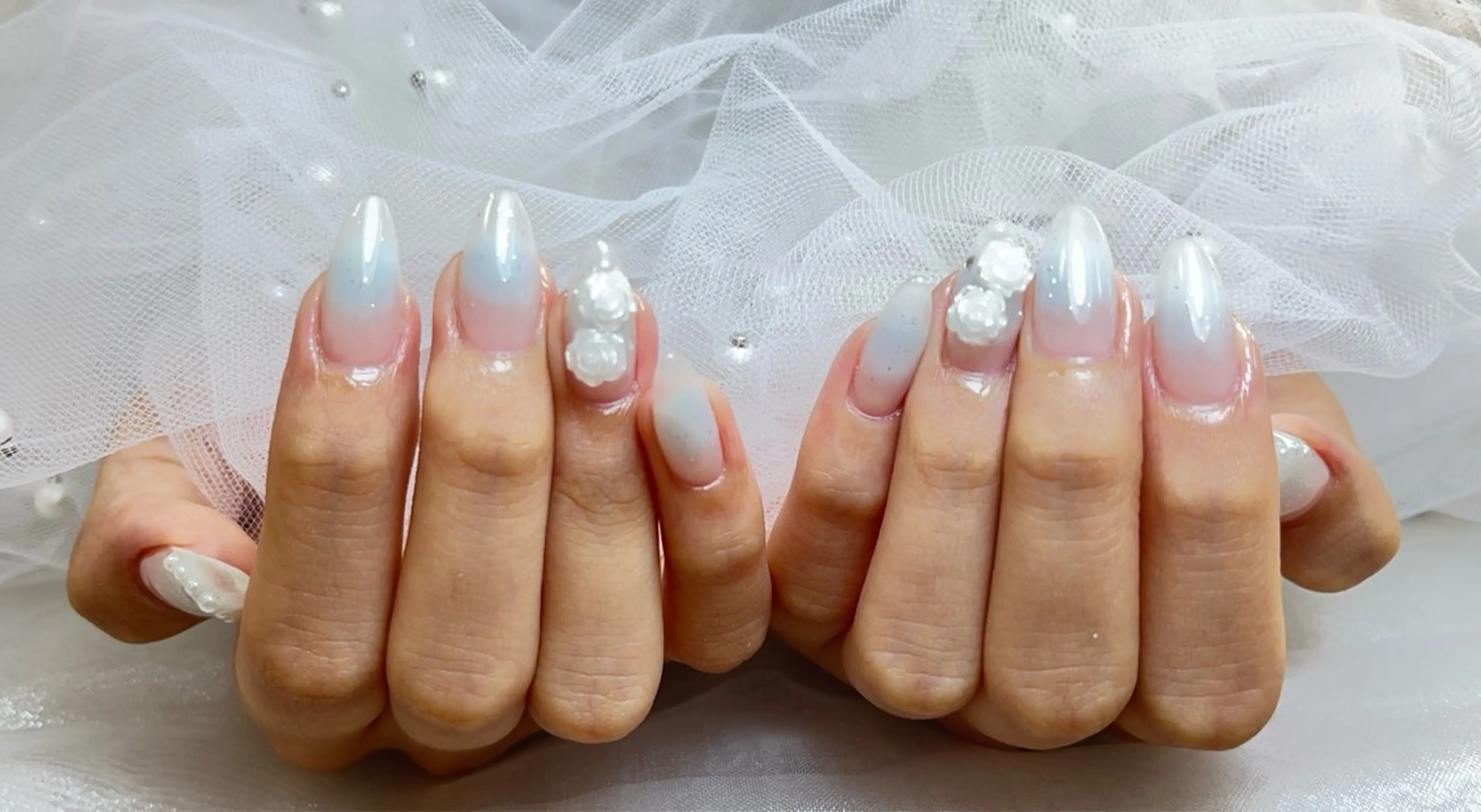 ネイル オーロラネイル チークネイル フットネイル フレンチネイル ジェルネイル ハンドネイル ハンドケア NEW NAIL💞 yukiのネイルデザイン