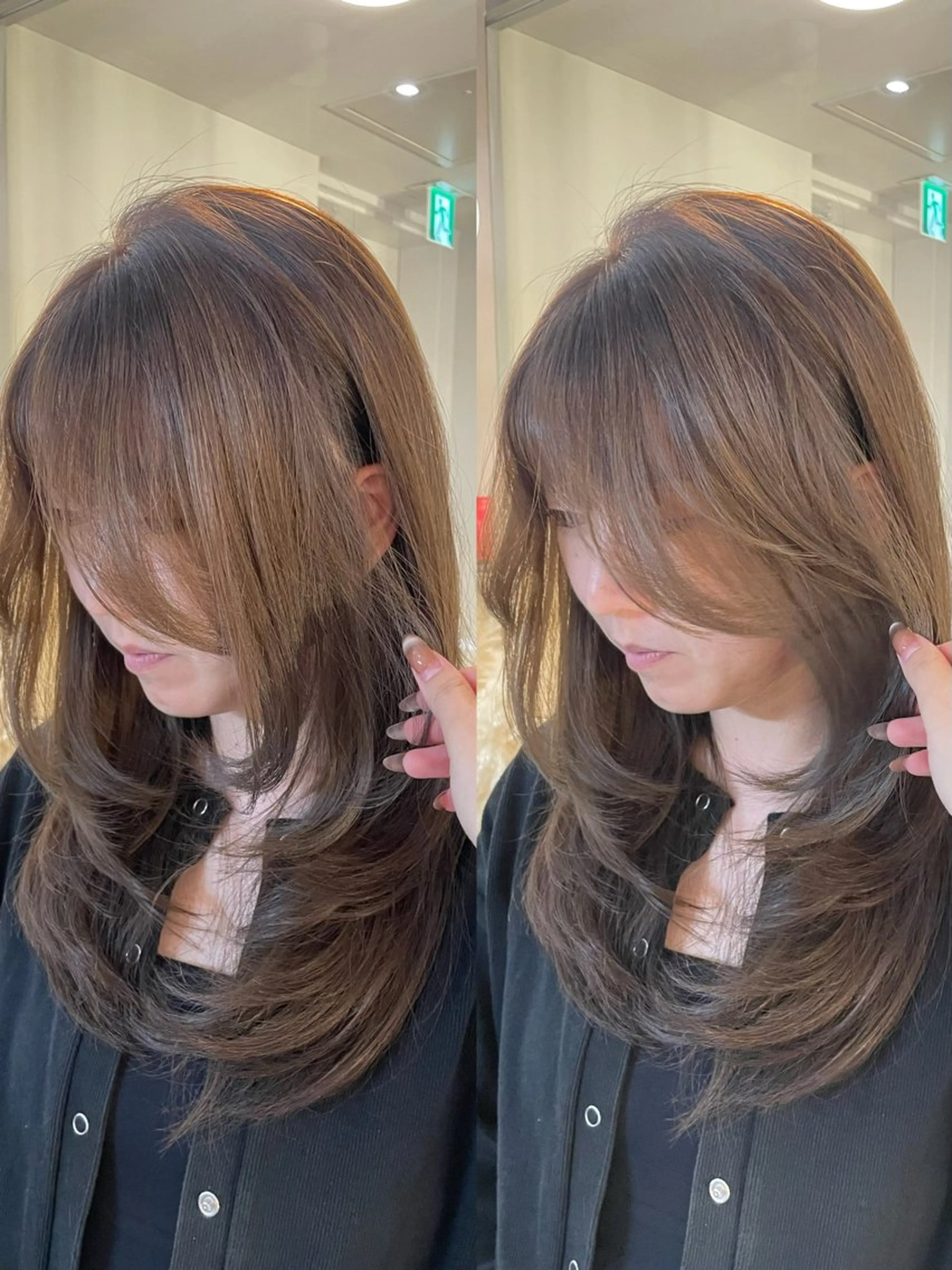 顔周りカット➕髪質改善ケアカラー¥6900の写真