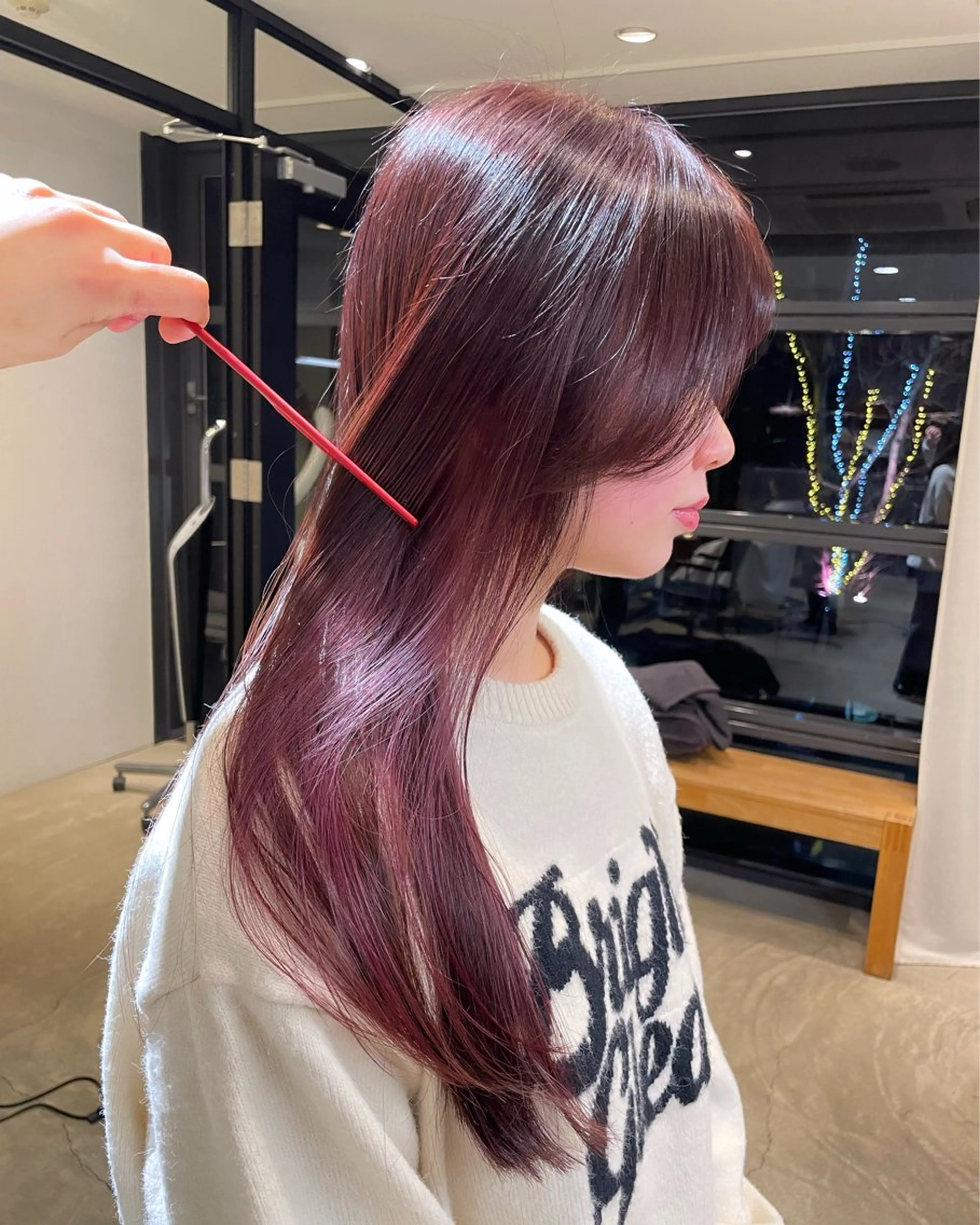 ロング カラー ヘアカラー 頼金 愛海のヘアスタイル