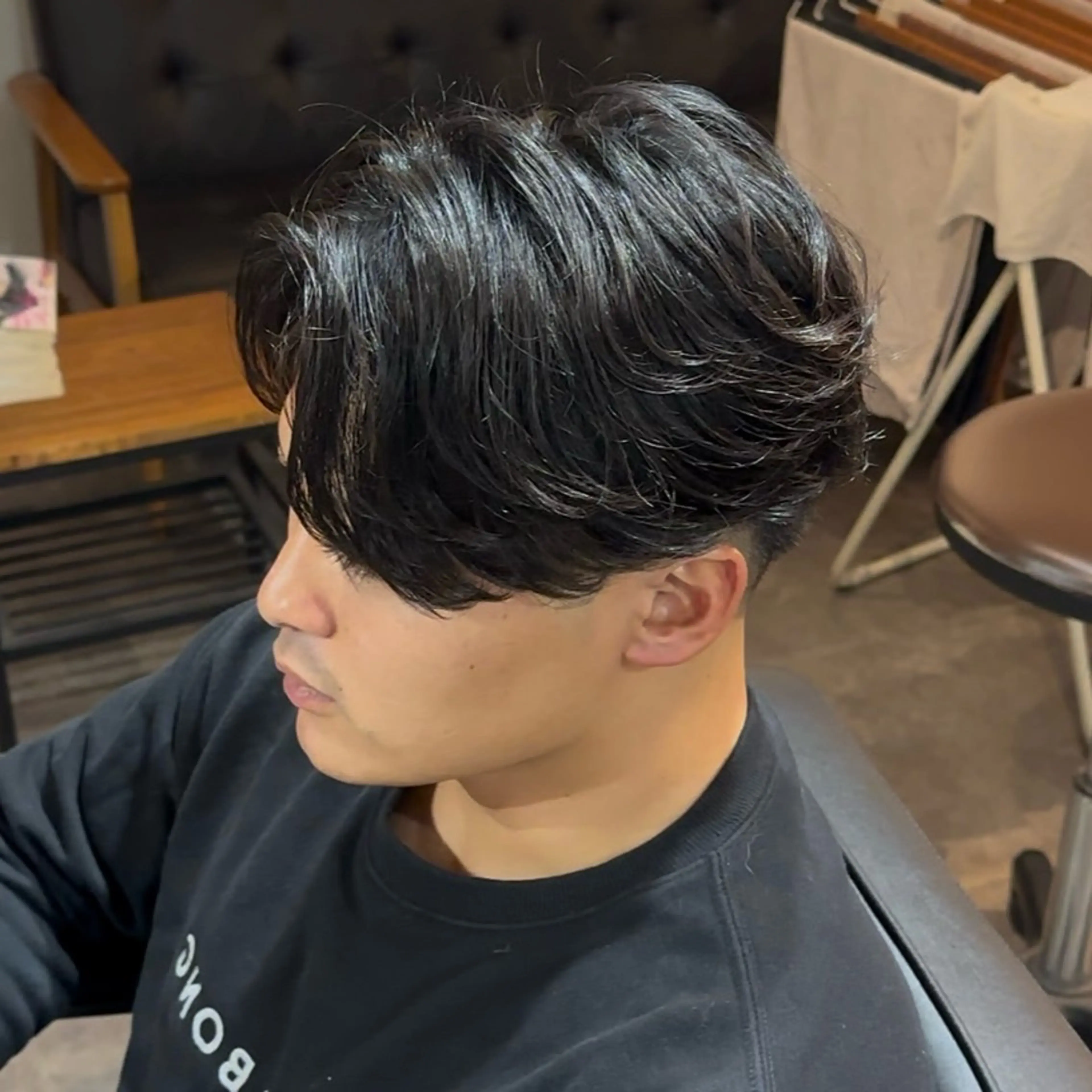 ショート パーマ メンズ カット パーマ 苗村 阿旺のヘアスタイル