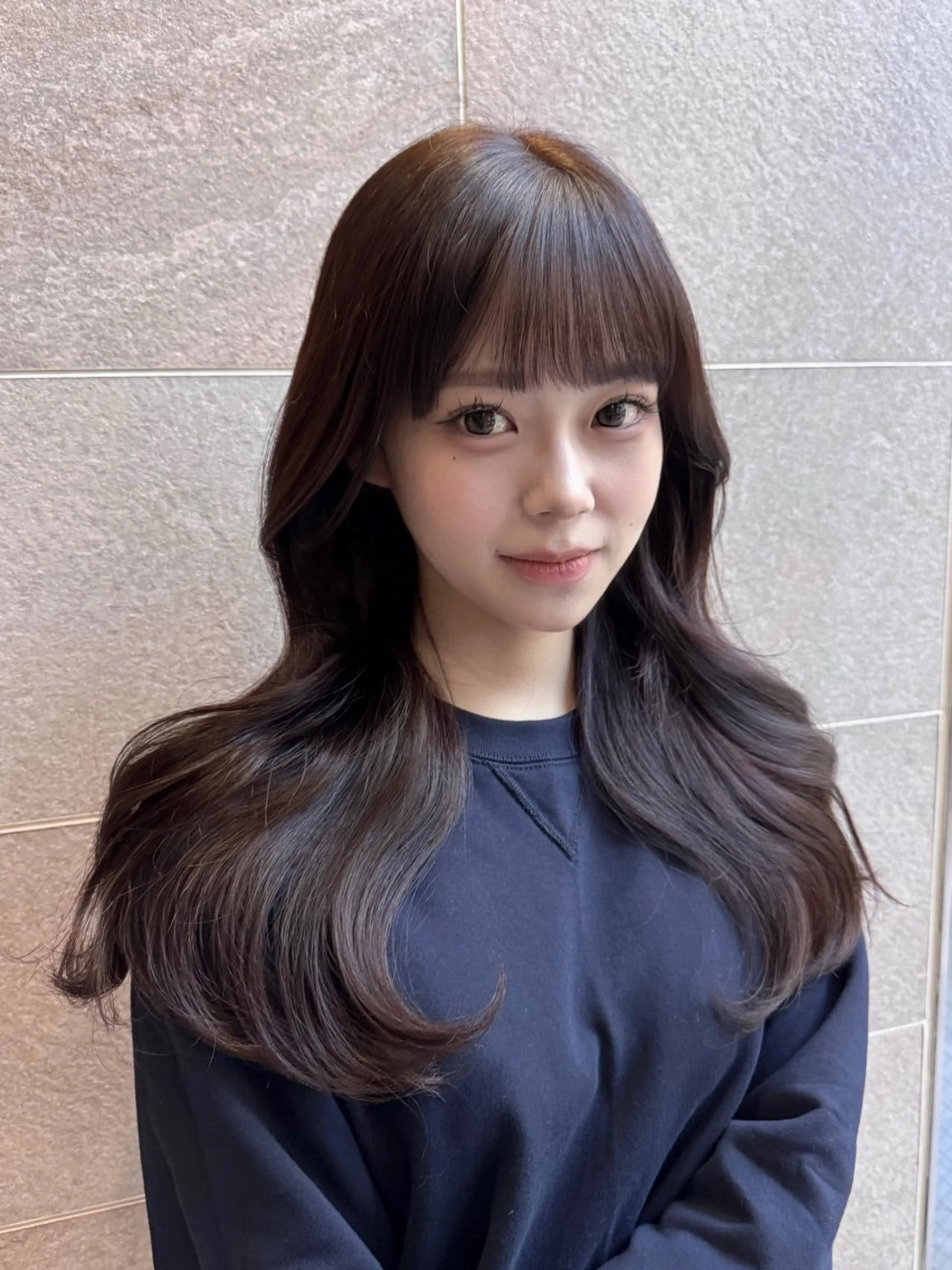 ロング カラー ベージュカラー モカベージュ ピンクカラー ヘアカラー トリートメント rin 縮毛矯正/ 髪質改善のヘアスタイル