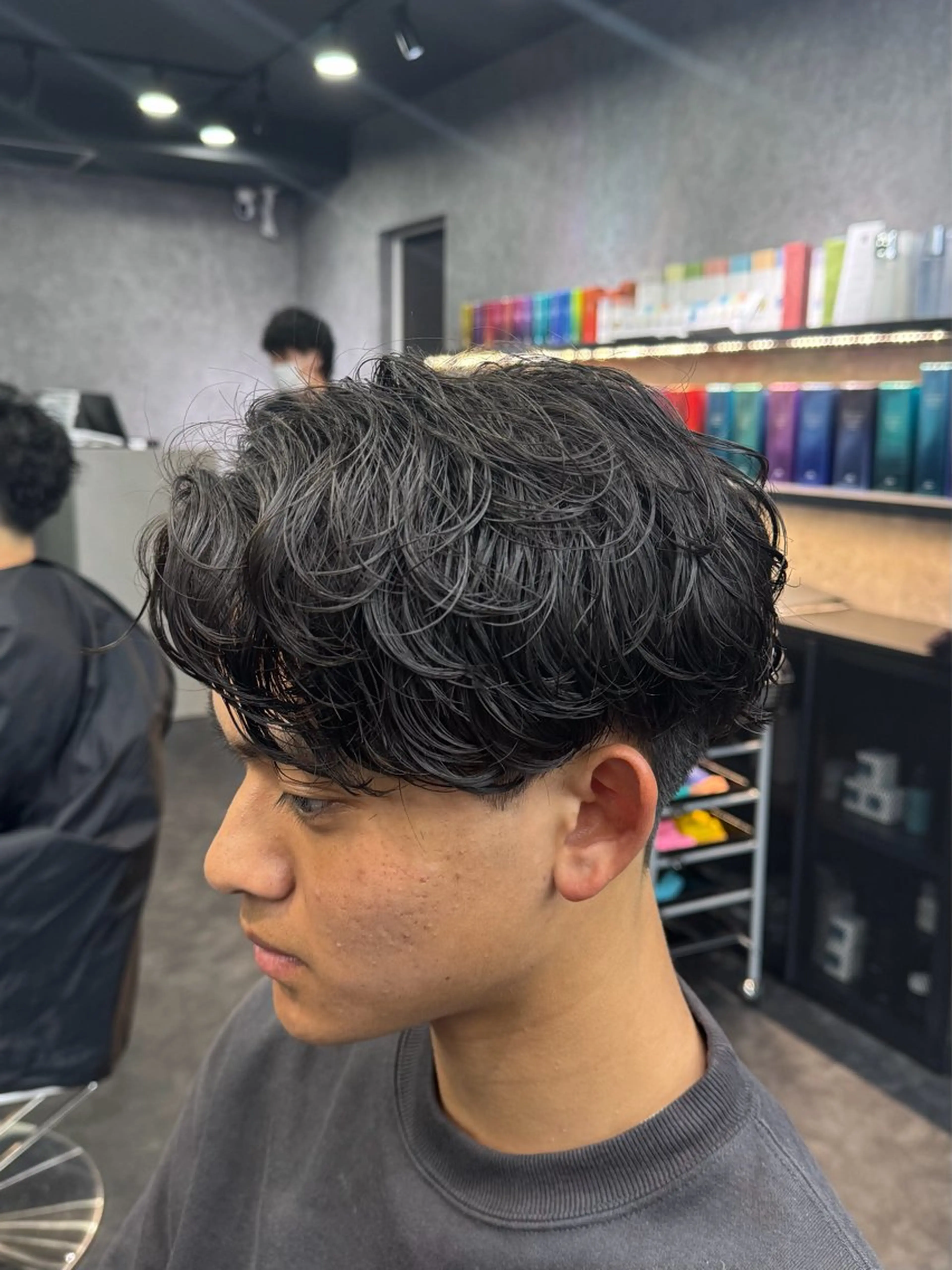 パーマ メンズ カット パーマ 深野 ちさとのヘアスタイル