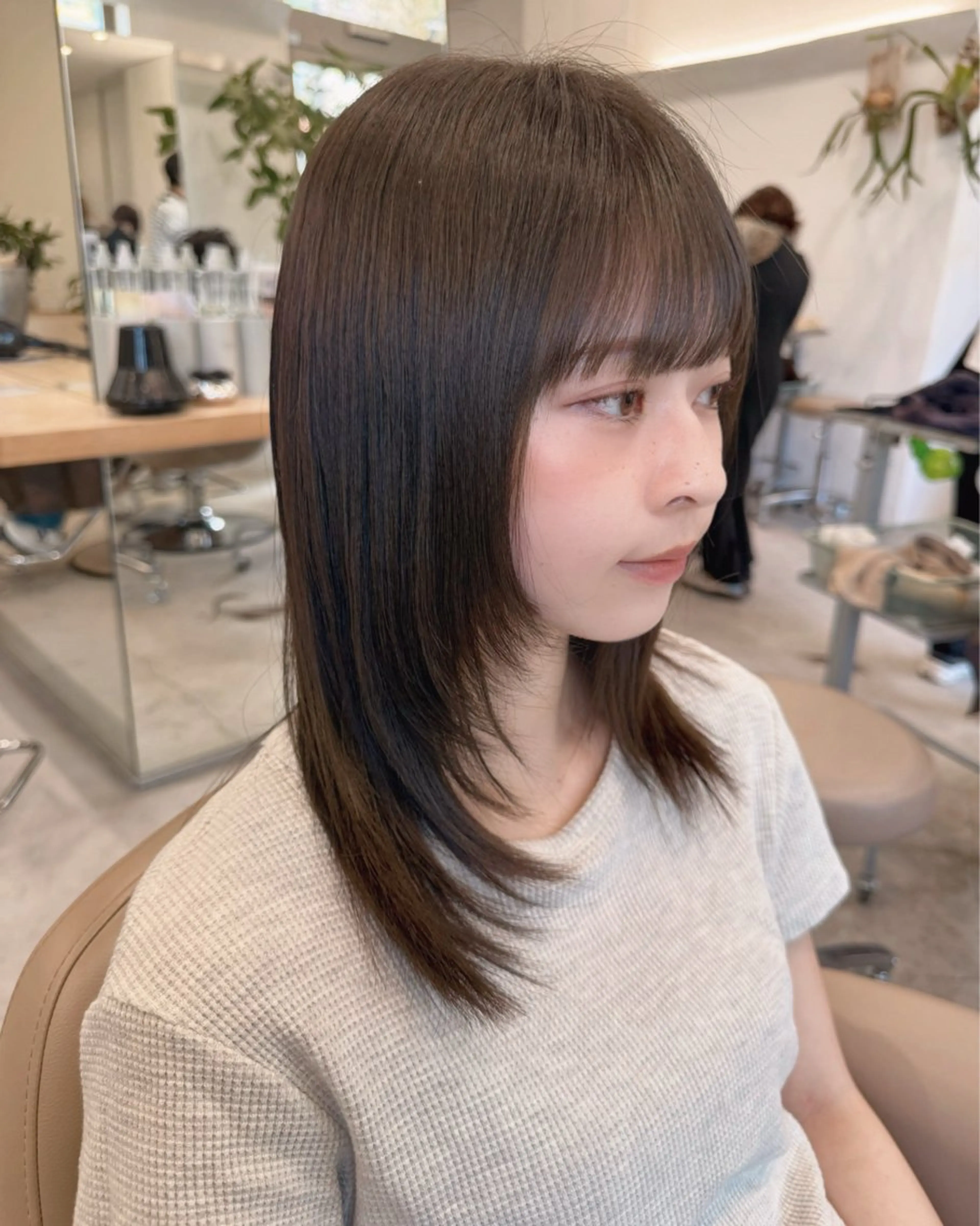 ミディアム 💛🤍U too e’s 鎌倉🧸のヘアスタイル
