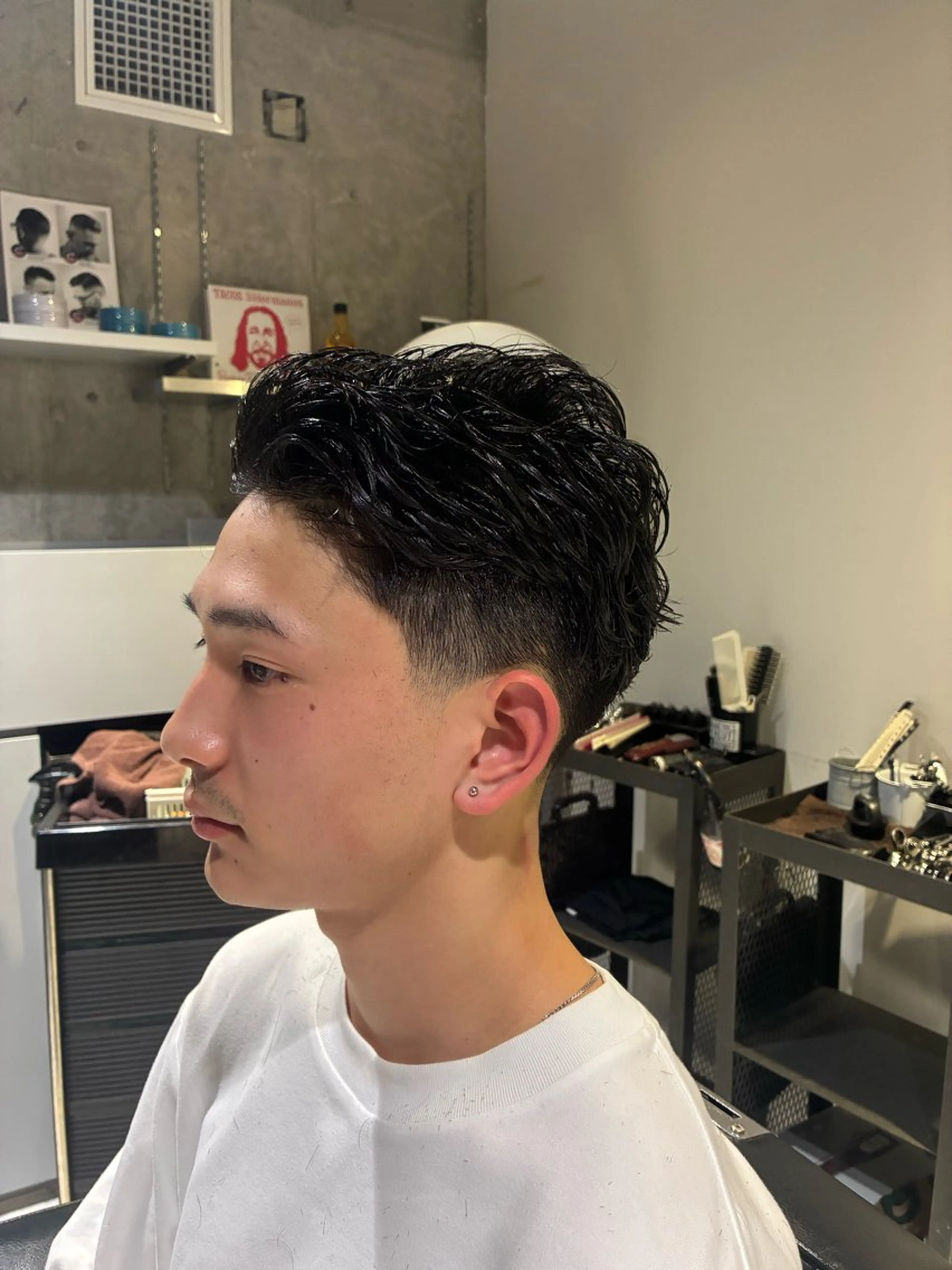 メンズ フェードカット メンズパーマ FRANK’S BARBE(E)R THE STAND.飯田橋店所属・池田 丈也のヘアスタイル