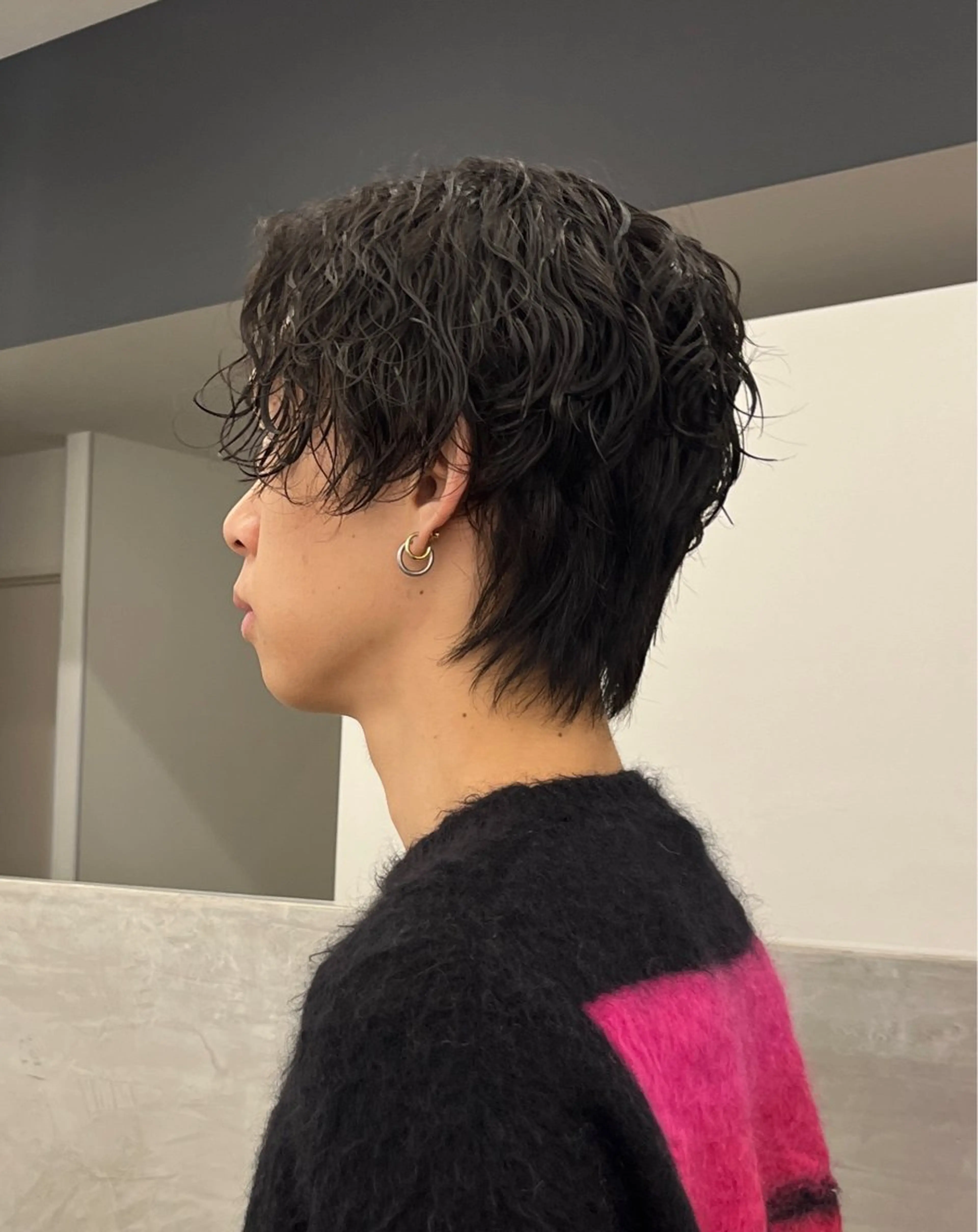 メンズ メンズパーマ LINE.ai所属・mei／周南 ／ぷつっと／レイヤーのヘアスタイル