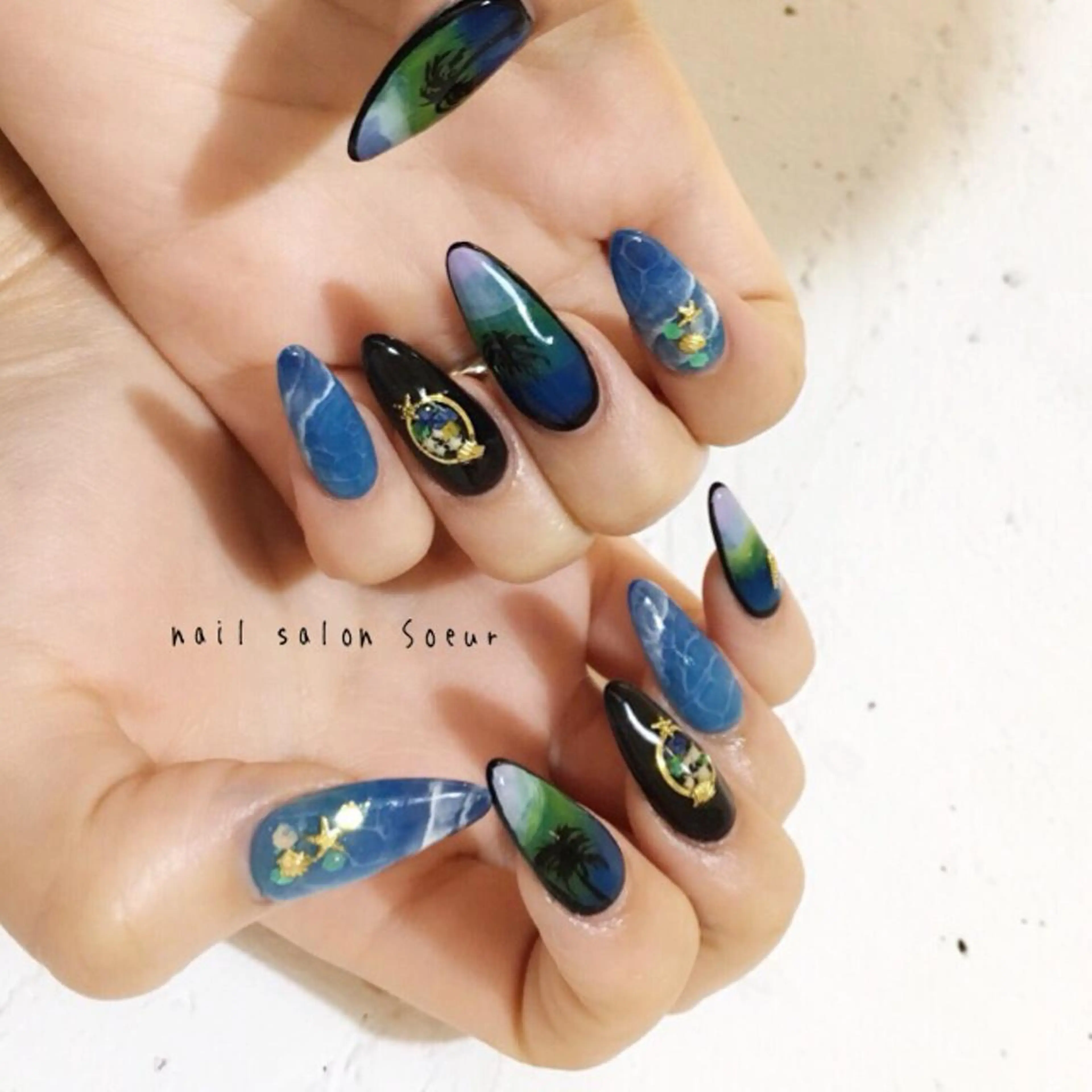 ネイル 持ち込み スカルプネイル ハンドネイル nail salon Soeurのネイルデザイン