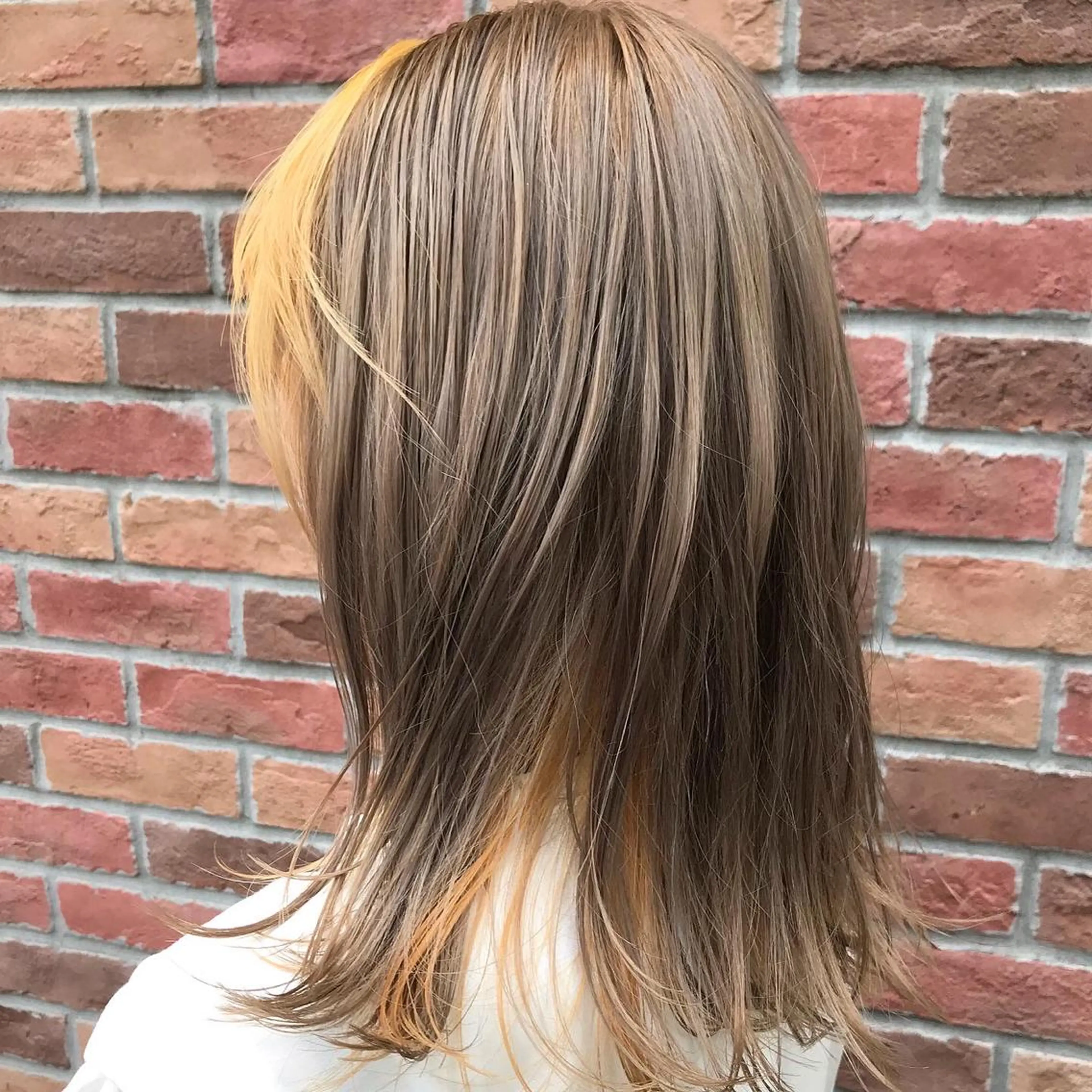 セミロング カラー 千葉 慎也のヘアスタイル