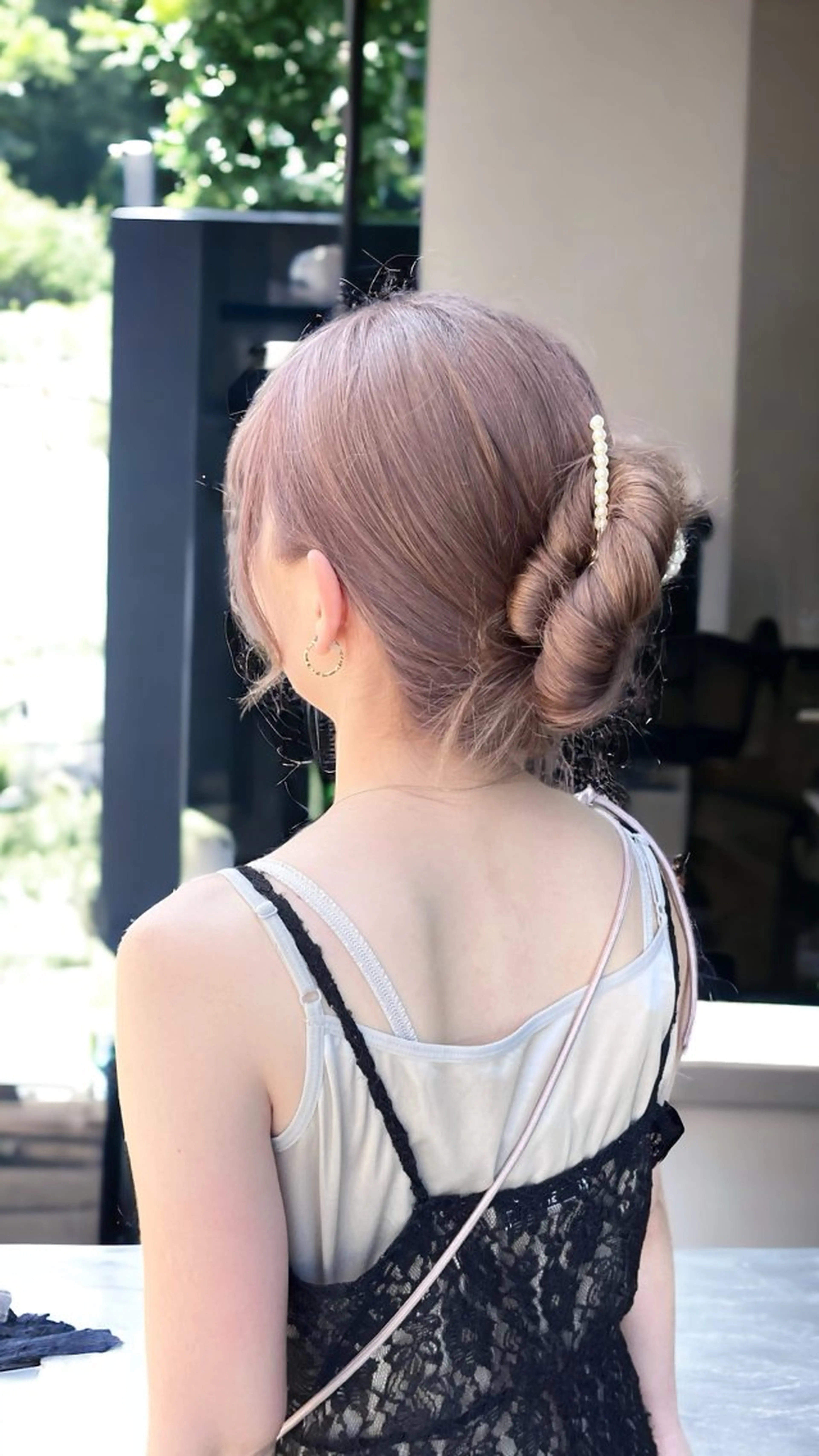 ロング カラー ヘアアレンジ ヘアカラー トリートメント レイヤー/ベージュ カラー/ハシモトのヘアスタイル