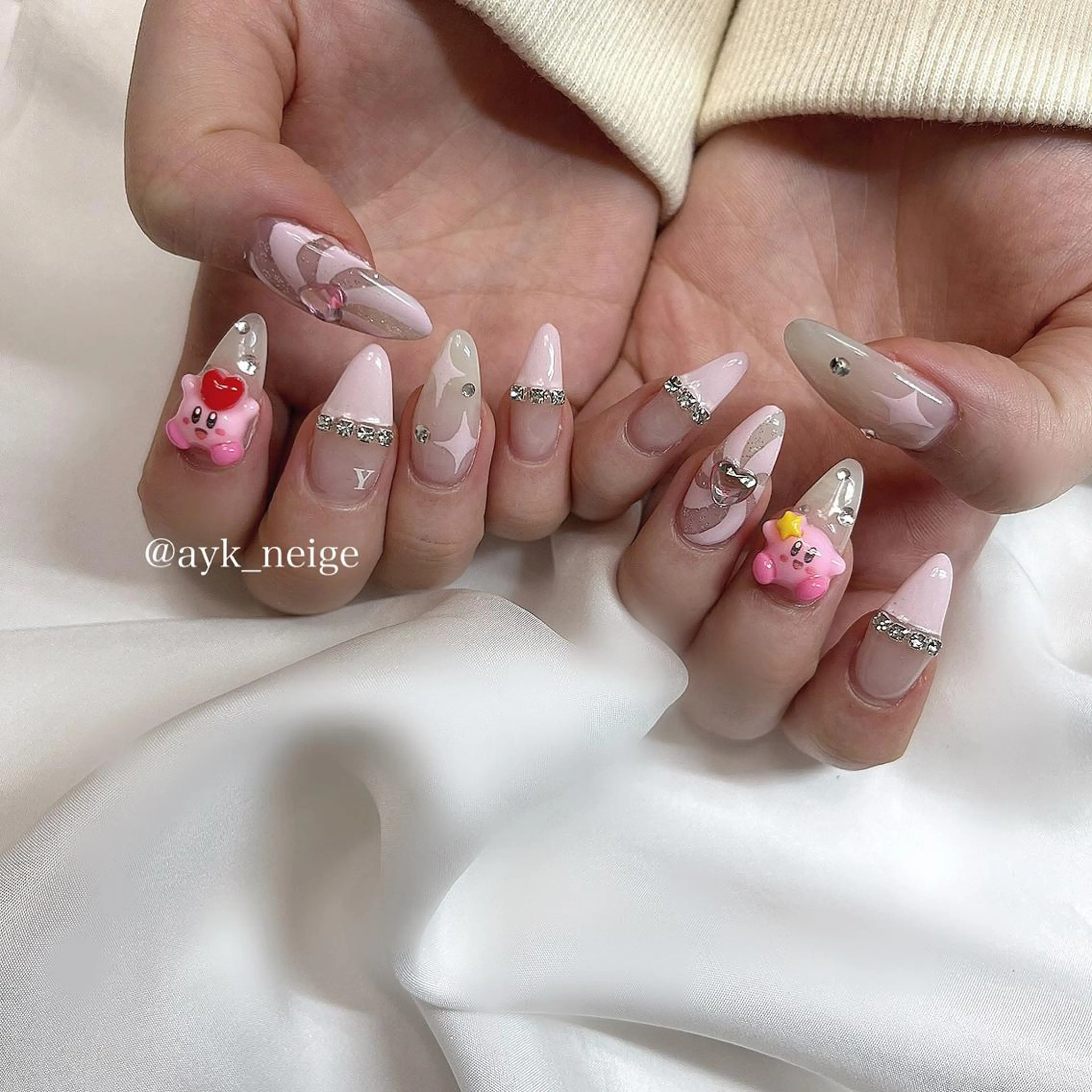 ネイル フットネイル グラデーション キラキラネイル 韓国ネイル マグネットネイル n'eige nail所属・大谷 綾香のネイルデザイン